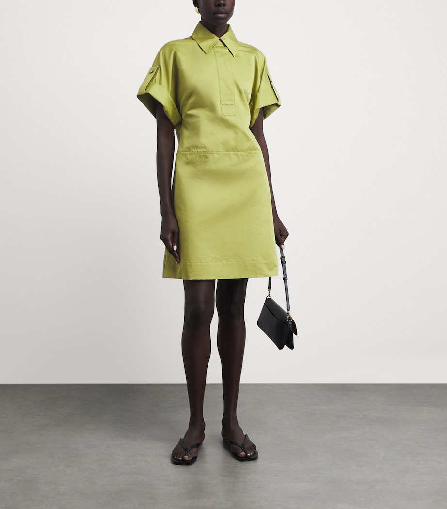 Joseph Womens Cotton-Linen Ali Mini Dress Pond Image 2