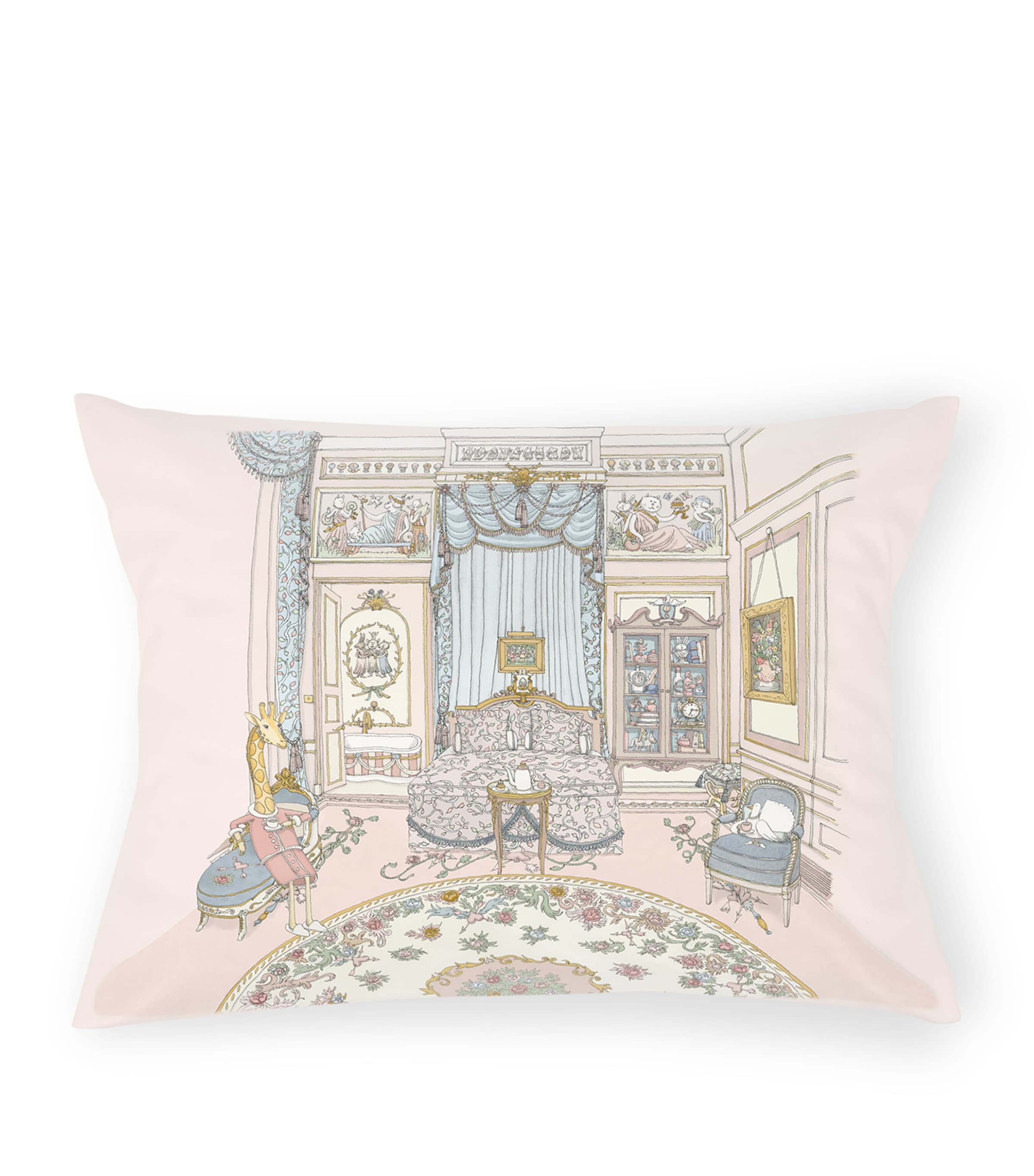 Atelier Choux Satin French Bedroom Cushion In Neutral