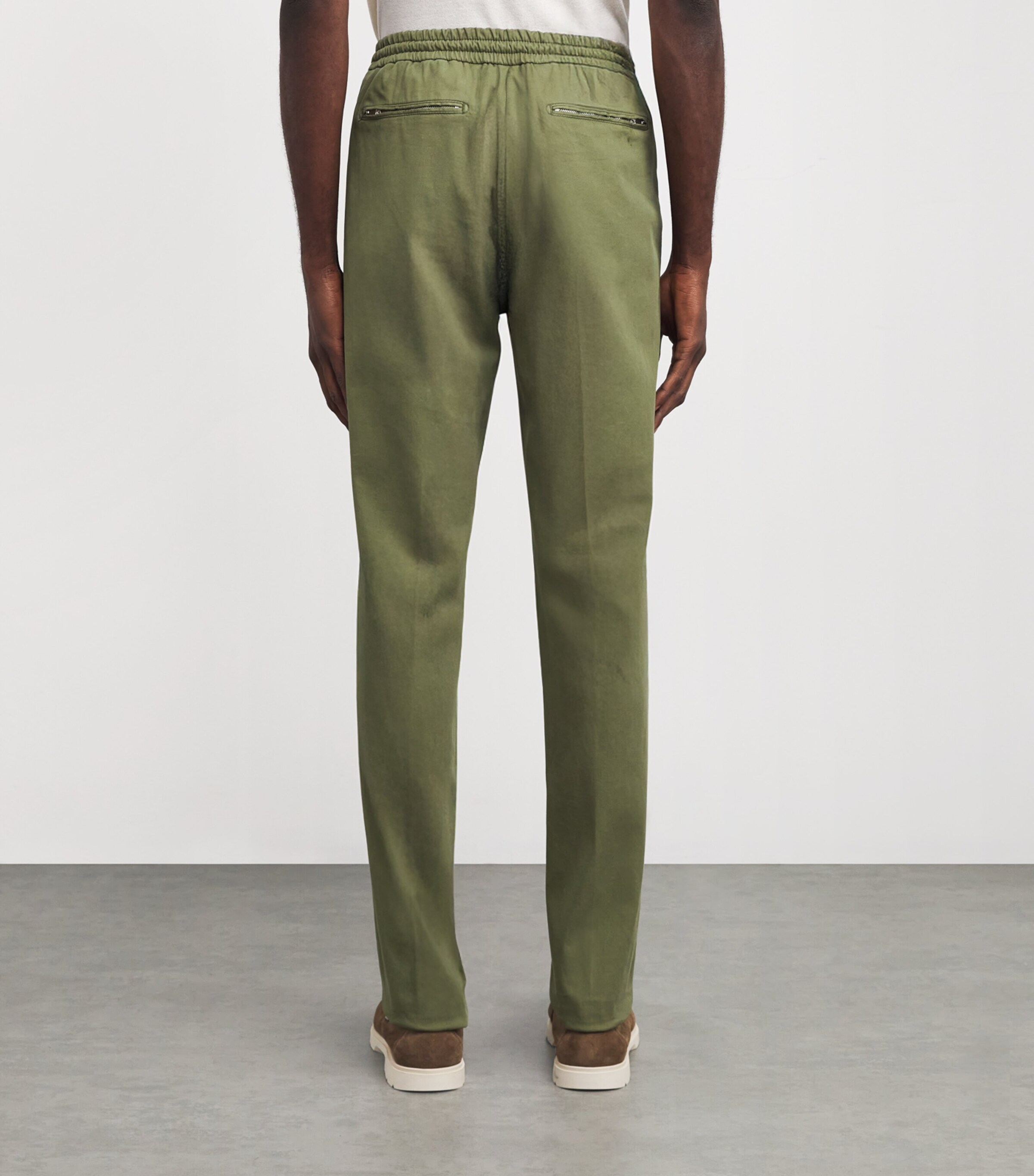 Cotton-Silk-Blend Drawstring Tailored Trousers MP11 Image 4