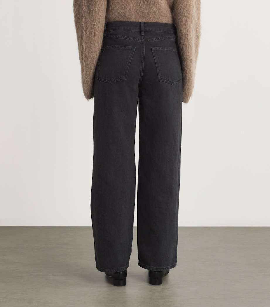 Organic Denim Wide-Leg Vinola Jeans 050 BLACK Image 4