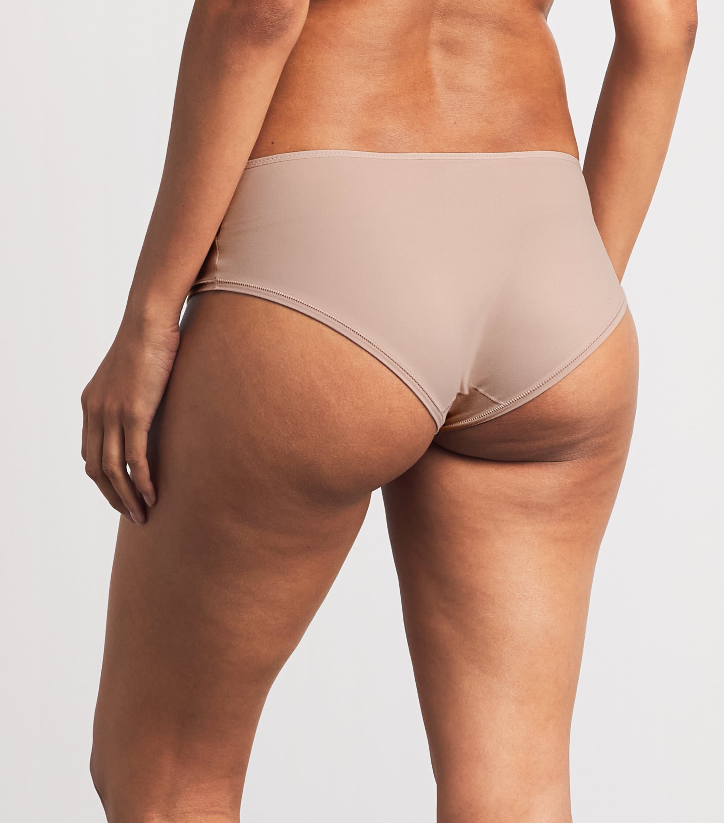 Chantelle Womens Lace-Detail Norah Shorty Briefs Dusky Pink Image 3