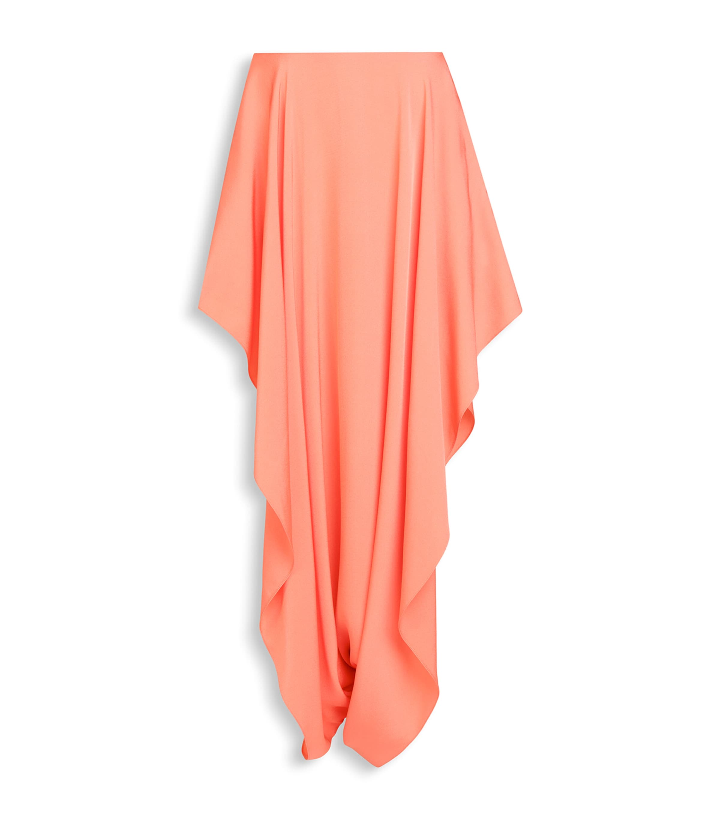 Alaïa Womens Cady Asymmetric Maxi Skirt Coral Image 1