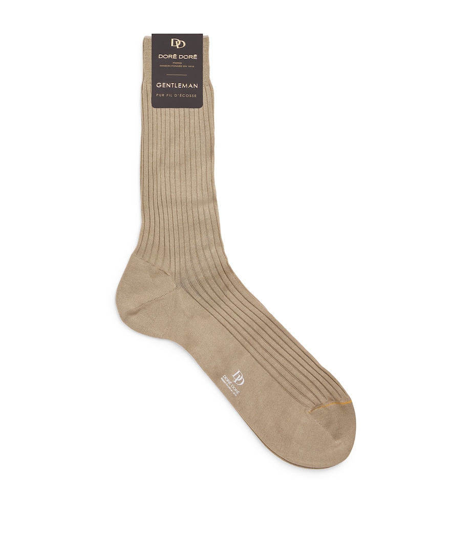 Doré Doré Mens Cotton Rib-Knit Socks Cordage Image 1