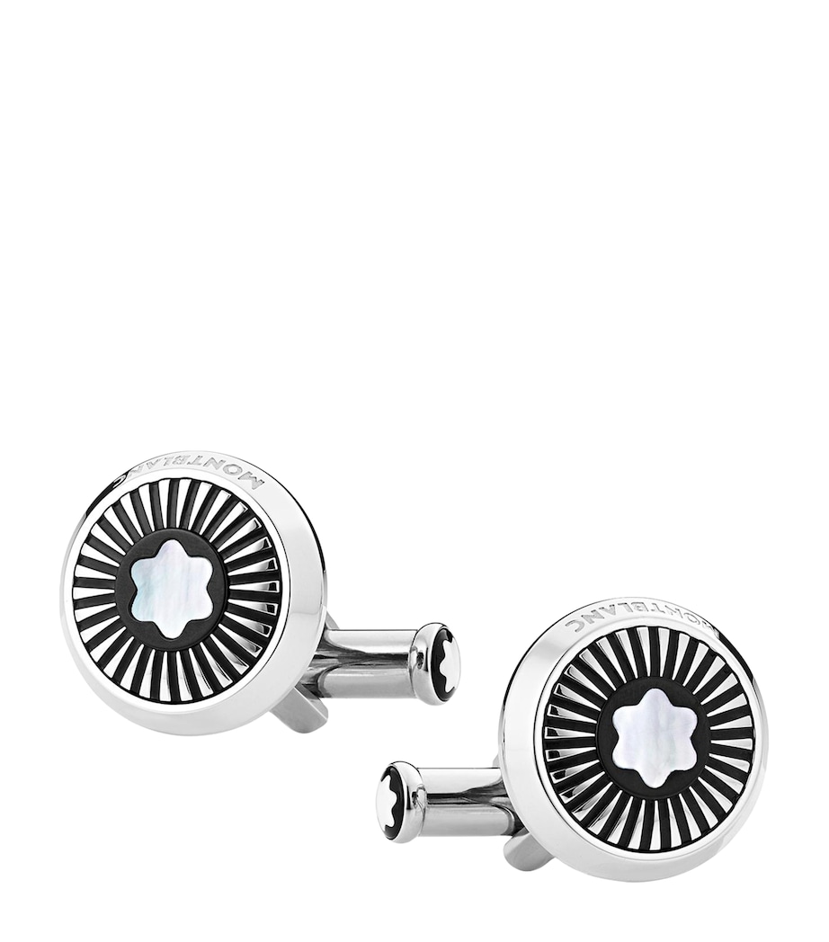 Montblanc Stainless Steel and Mother-of-Pearl Star Cufflinks Silver Image 1