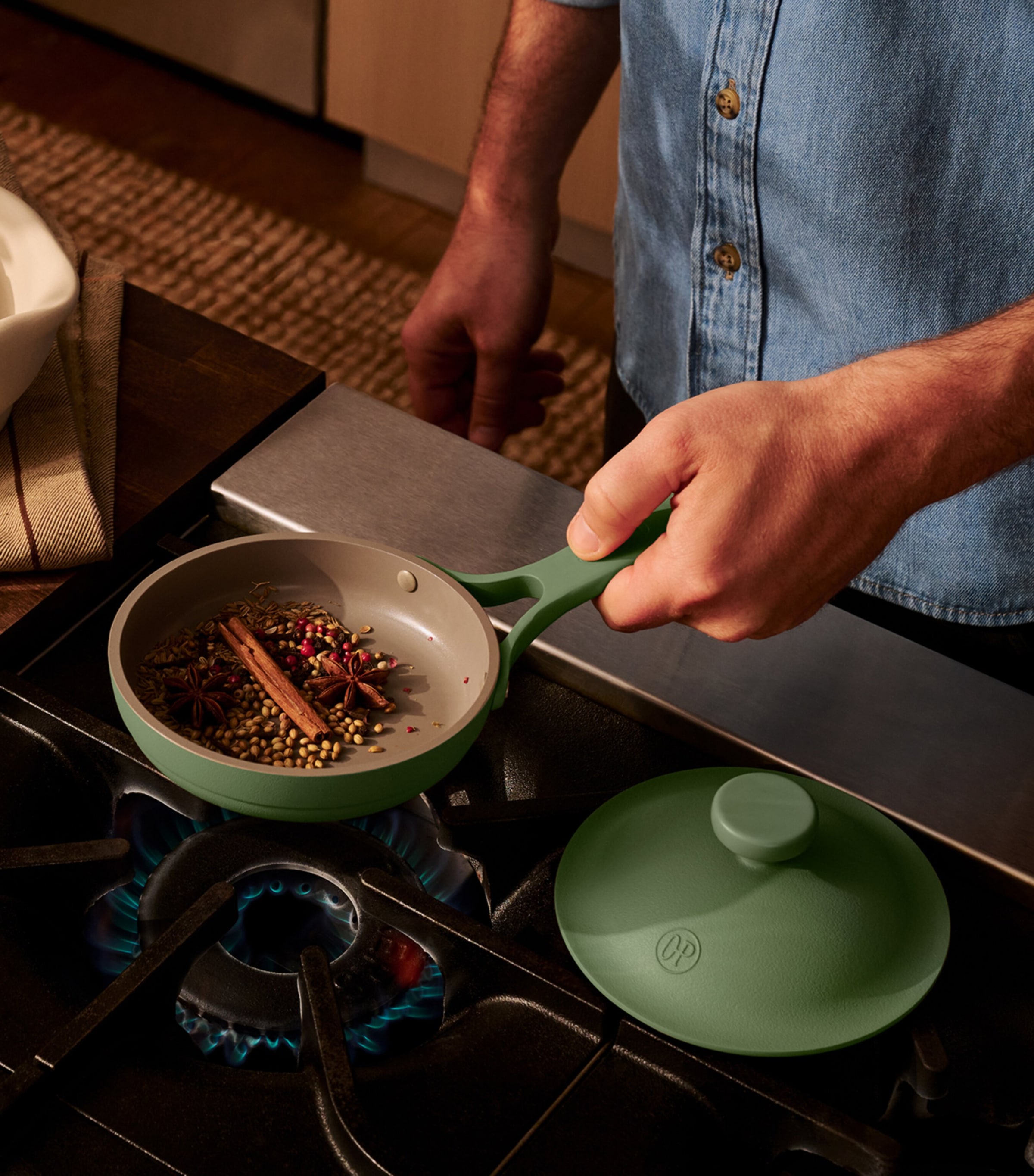 OUR PLACE Tiny Cookware Duo Sage Image 6