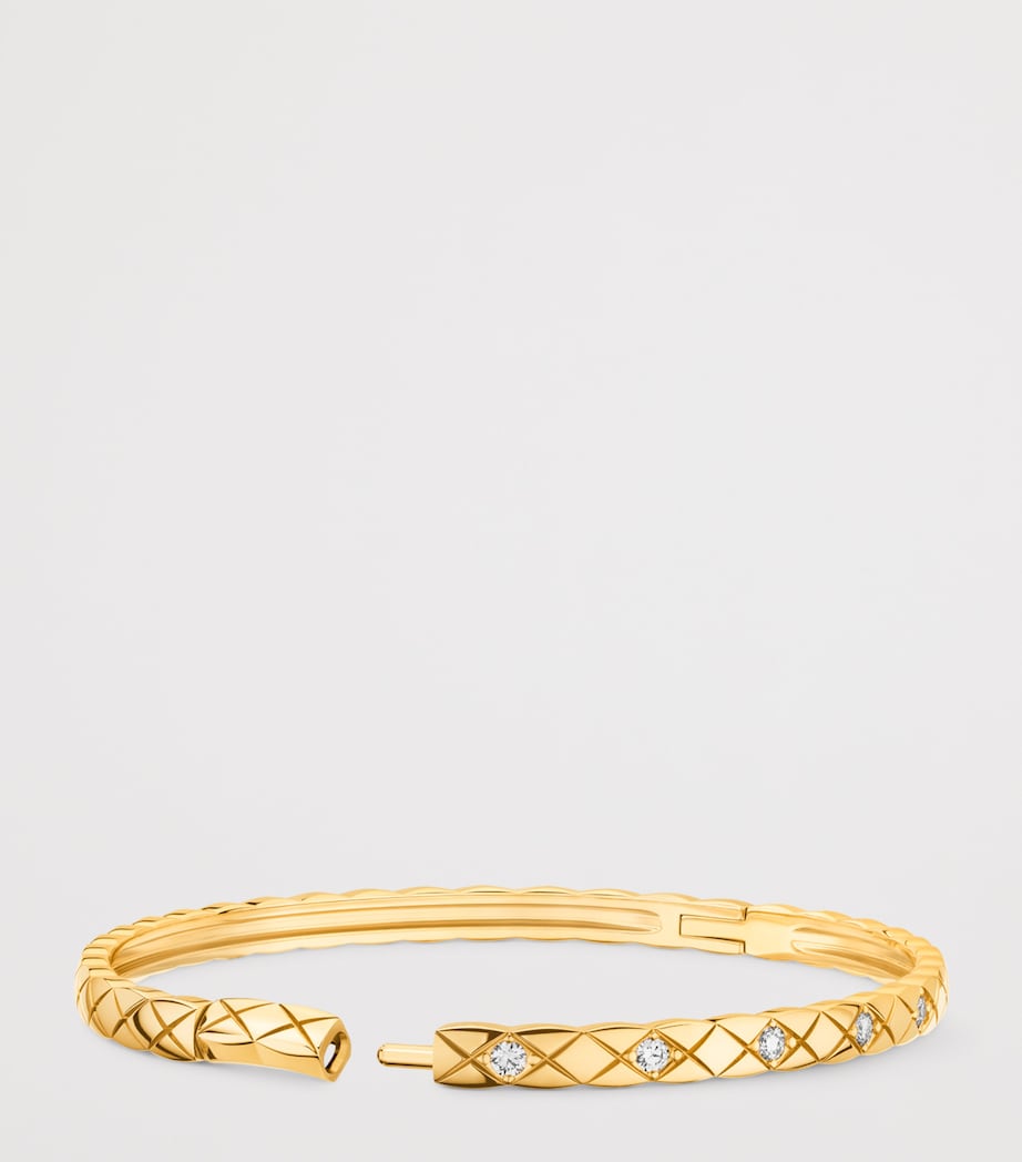 Yellow Gold and Diamond Coco Crush Bangle YELLOW Image 2