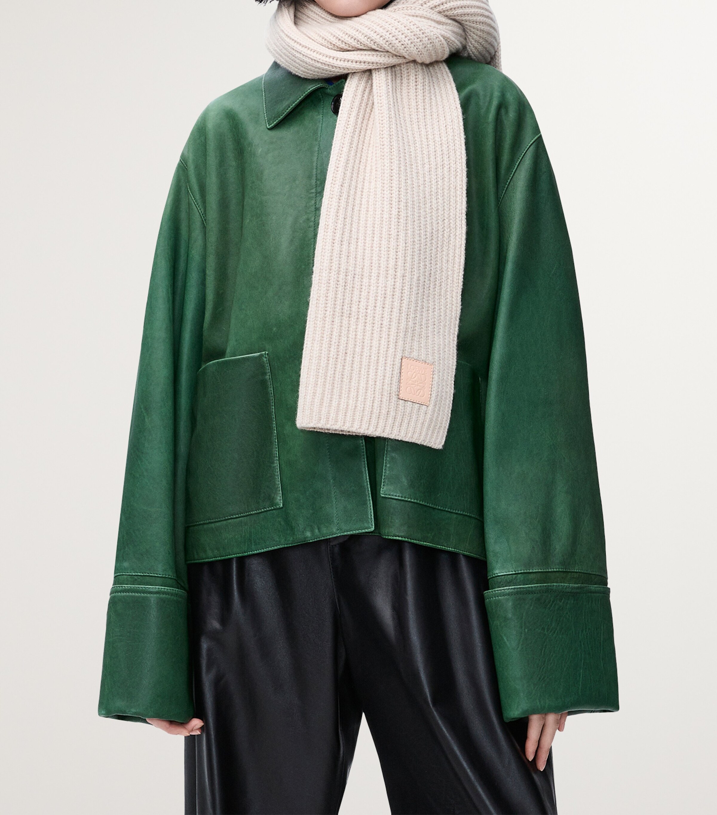 Cashmere Scarf LIGHT BEIGE Image 4