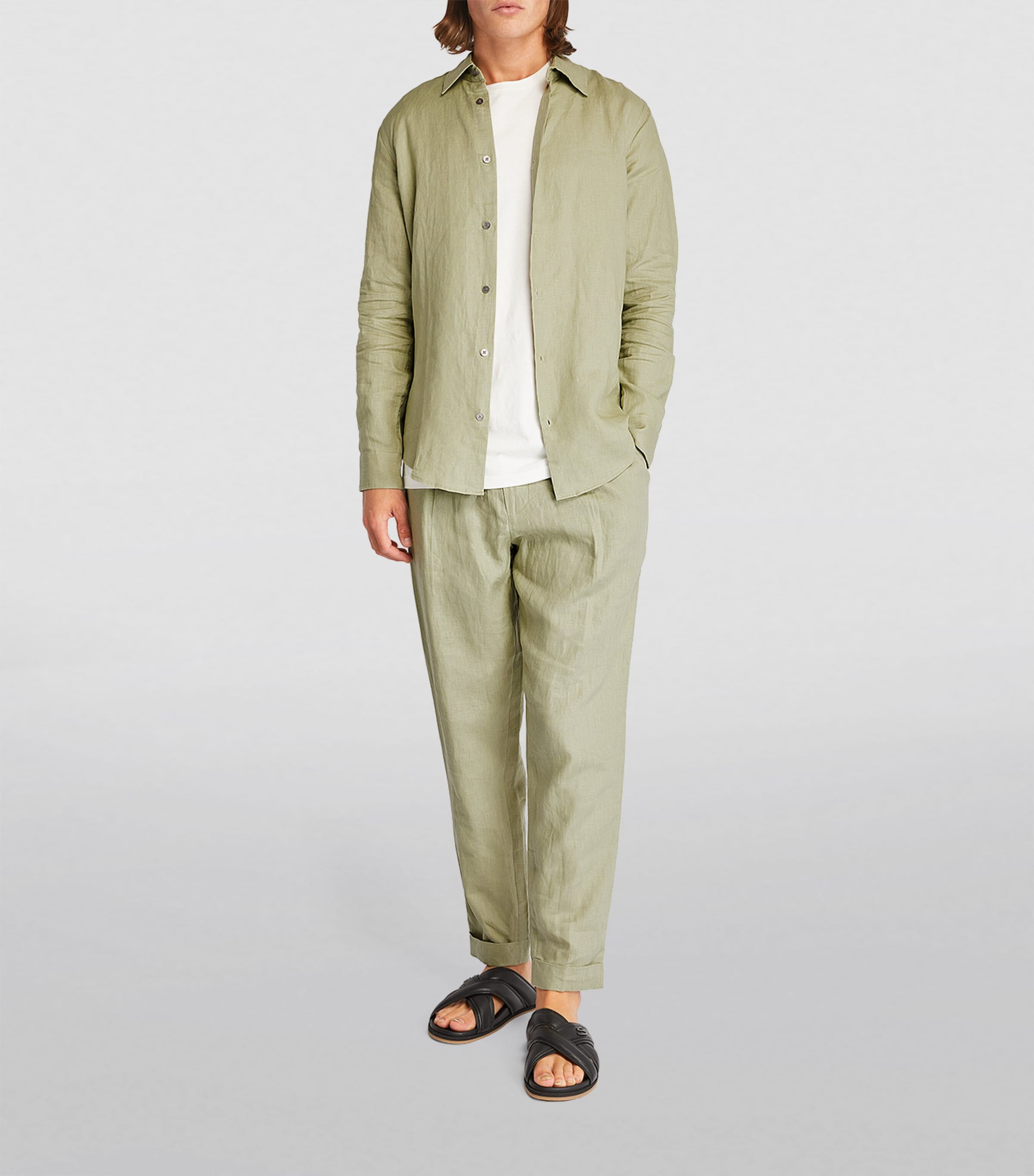 Linen Shirt SAGE- 16 Image 2