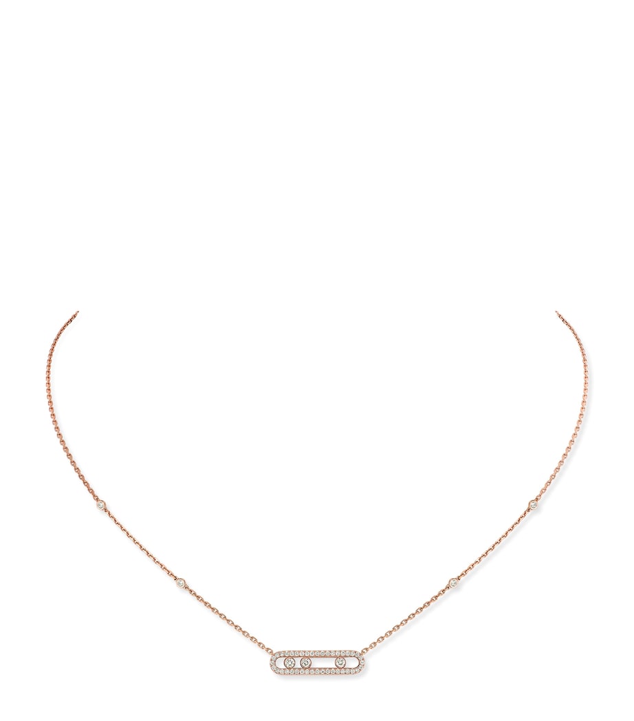 Rose Gold and Diamond Baby Move Classique Pavé Necklace PINK GOLD Image 1