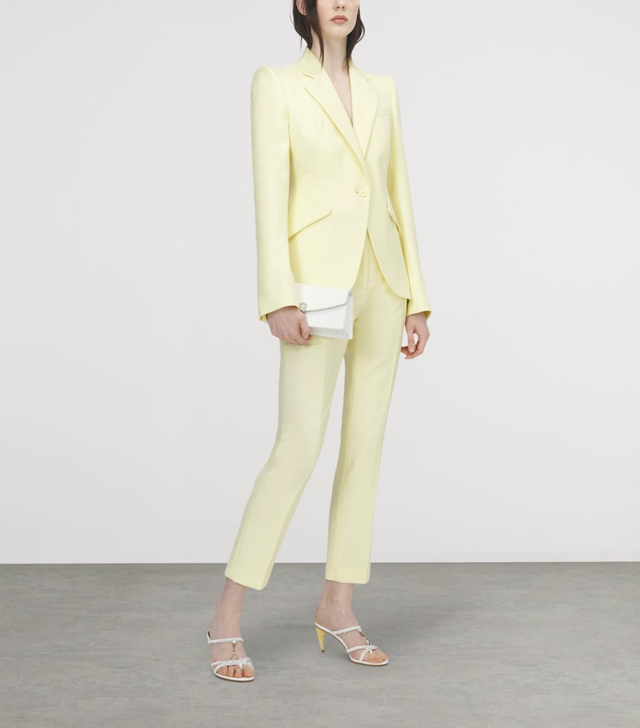 McQueen Womens Wool Straight Trousers Image 2