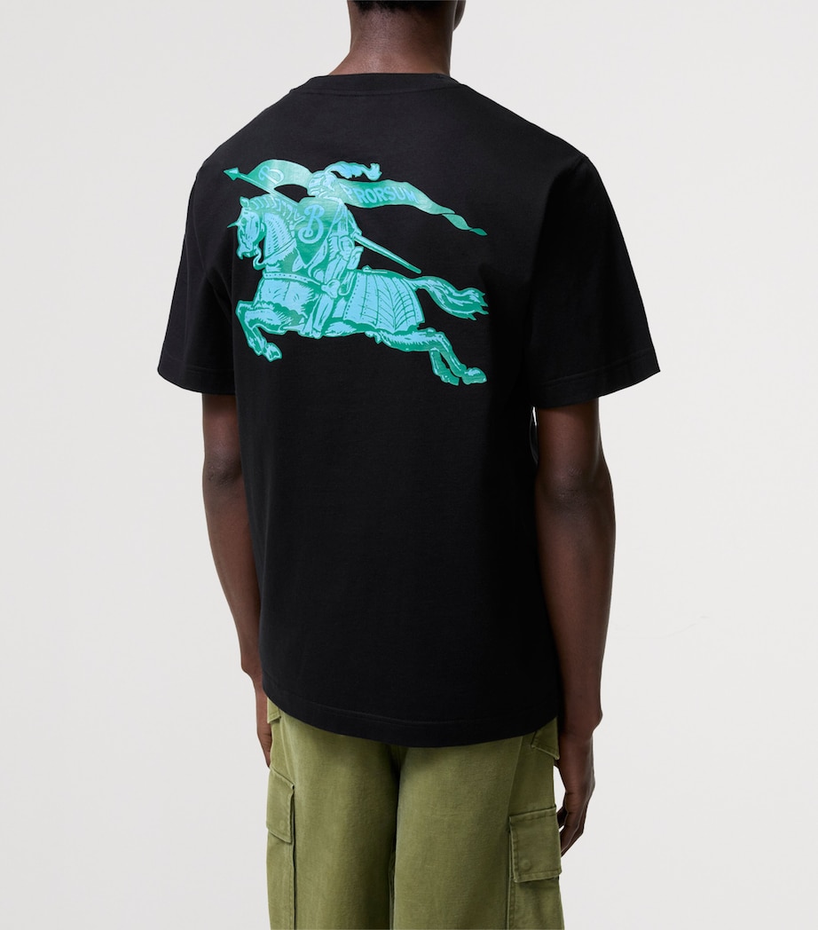 Burberry Mens Cotton Logo EKD T-Shirt Black Image 3
