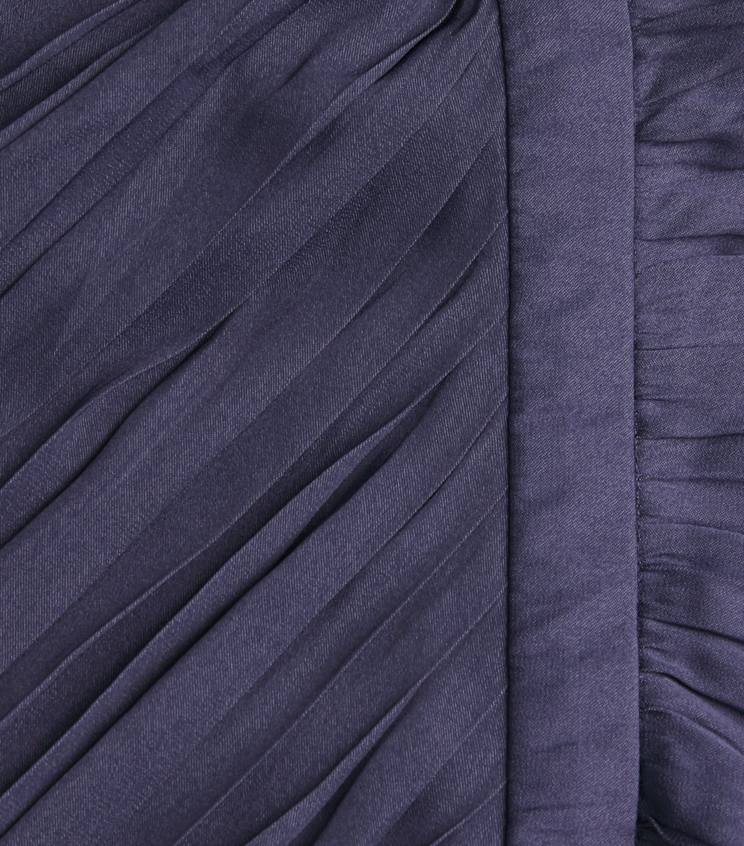 Maje Womens One-Shoulder Maxi Dress Navy Image 6