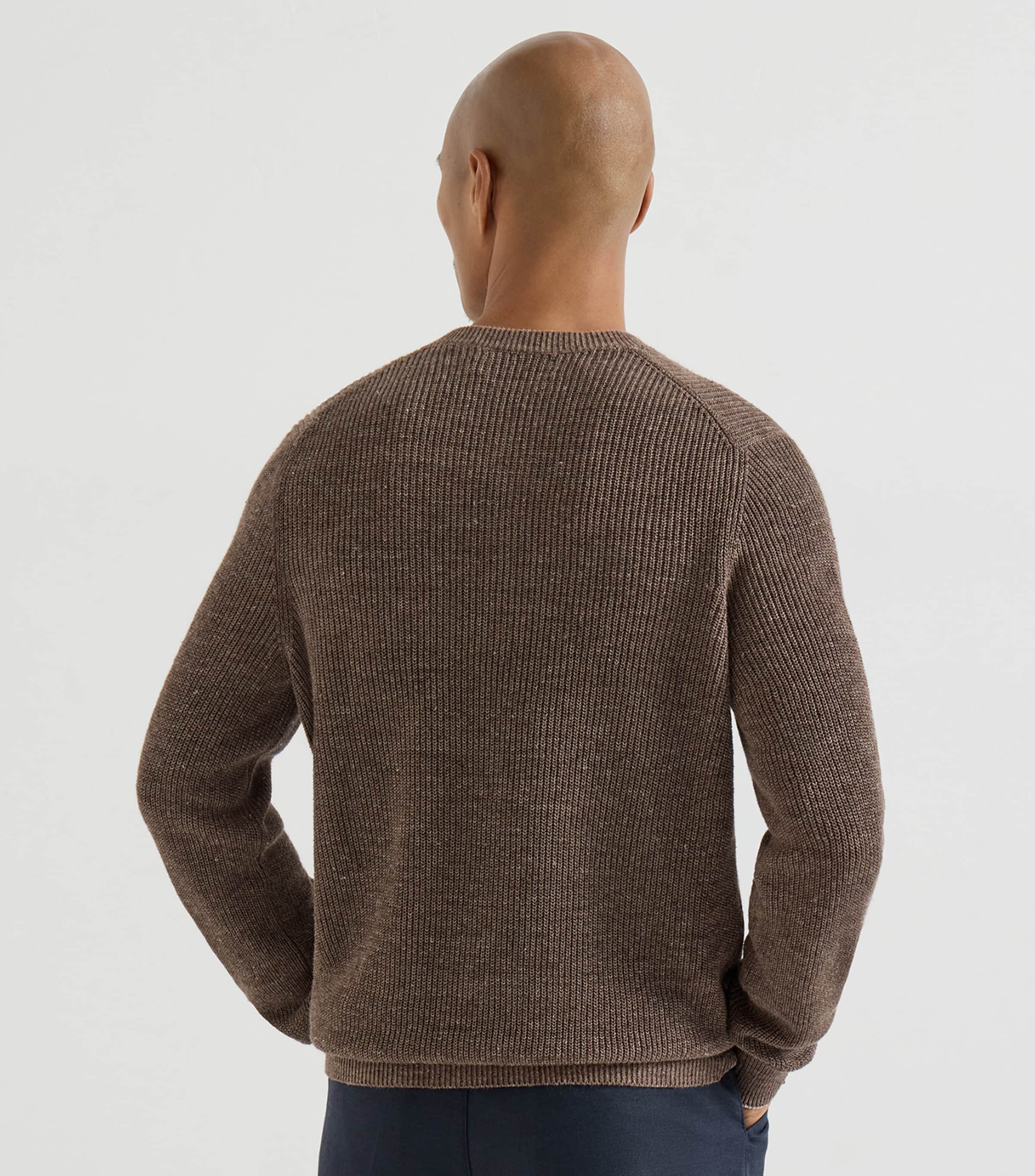 Brunello Cucinelli Mens Linen-Cotton Henley Sweater Image 4