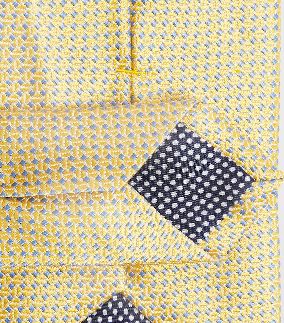 Silk Geometric Tie YELLOW Image 3