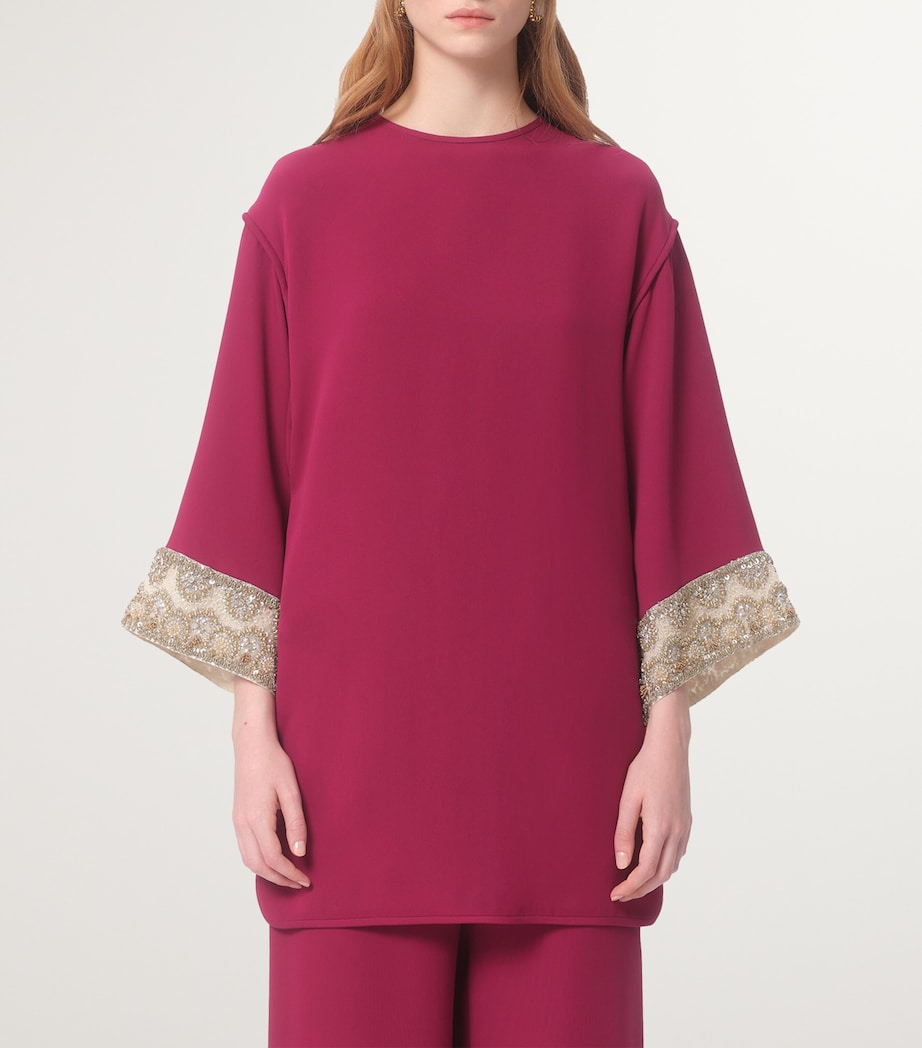 Silk Embroidered Kaftan Top RAL Image 3
