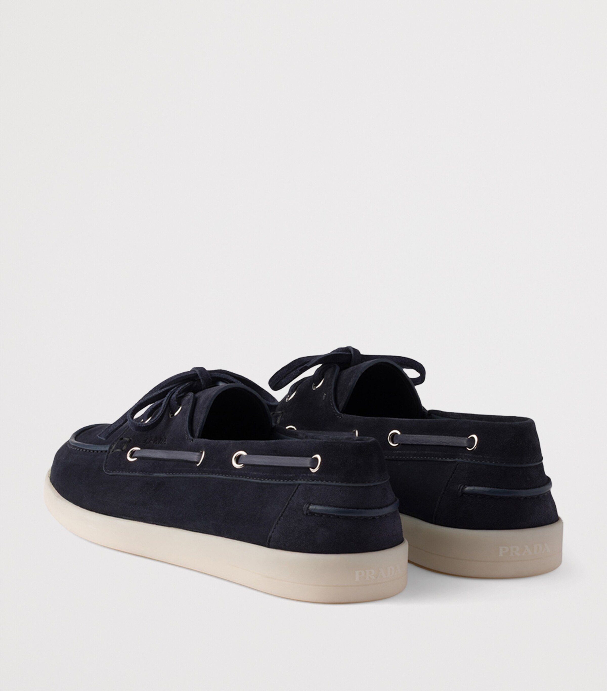 Prada Suede Boat Shoes Image 5