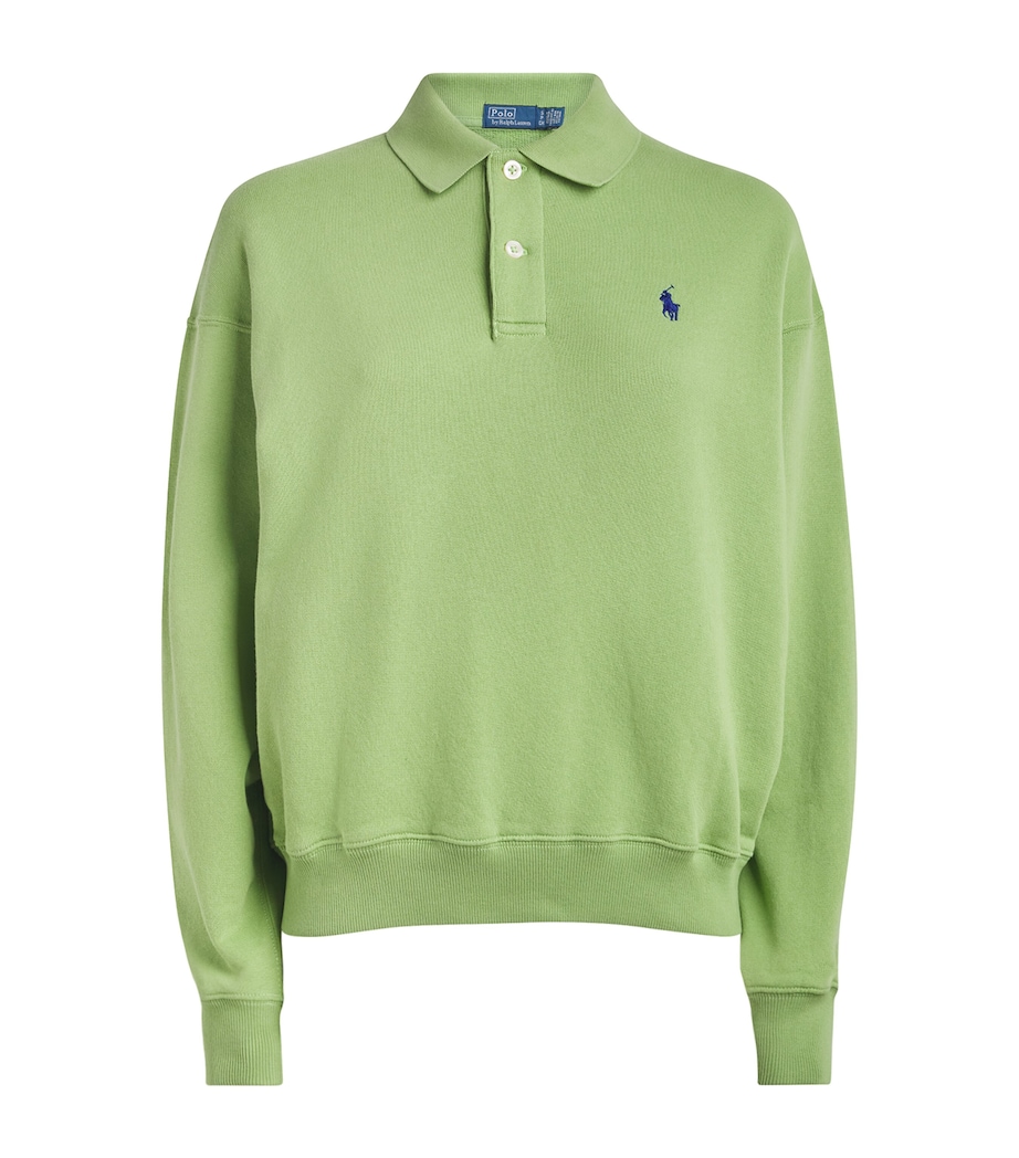 Polo Ralph Lauren Womens Cotton-Blend Polo Sweater Parakeet Green Image 1