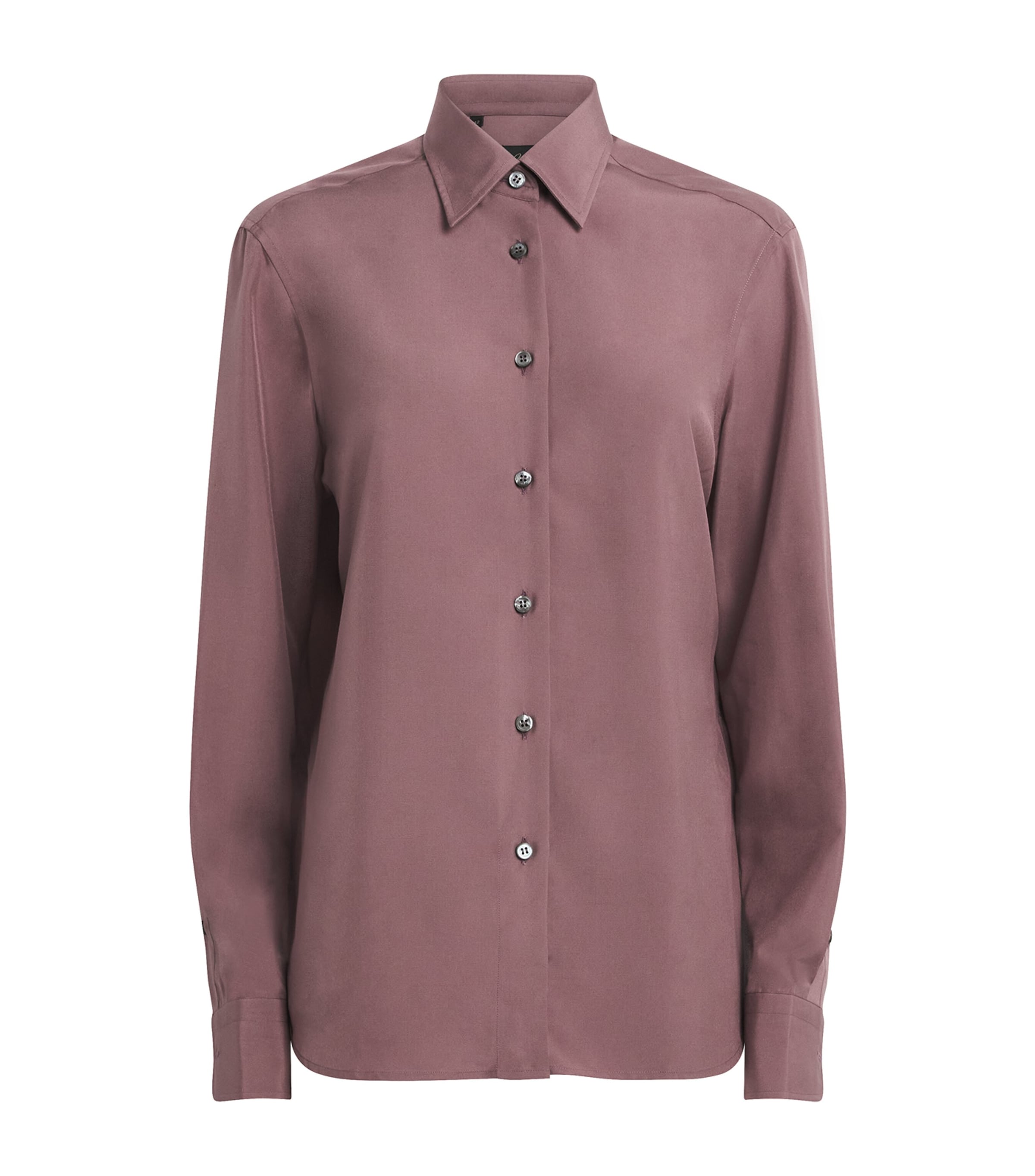 Brioni Womens Silk Button-Up Shirt Image 1
