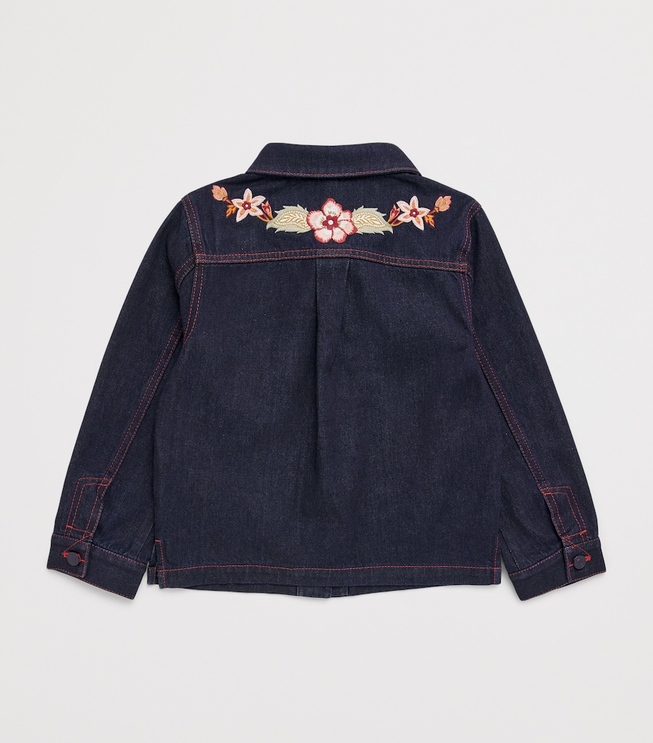 Zimmermann Kids Embroidered Aster Denim Jacket (2-12 Years) Horizon Image 2