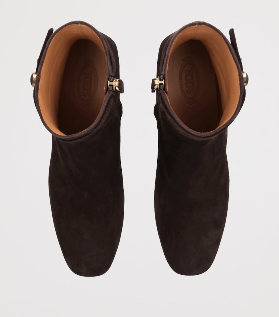 Suede Stivaletto Cuoio Ankle Boots 35 BROWN Image 4