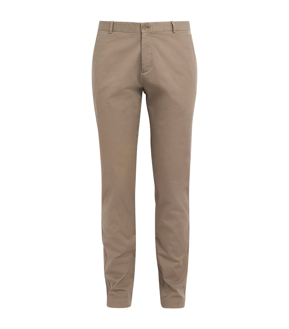 Sunspel Mens Stretch-Cotton Slim Chinos Whdc Dark Stone Image 1