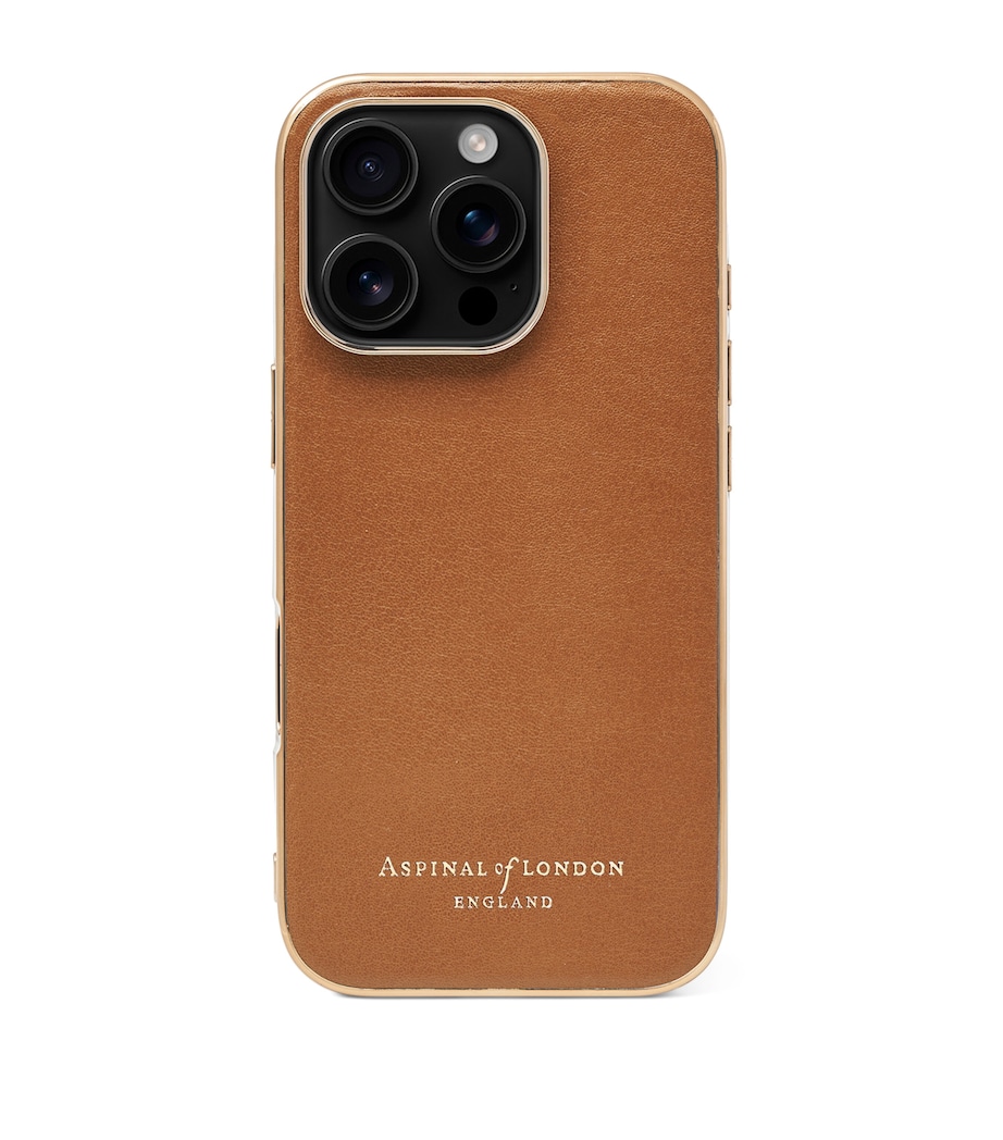 Leather iPhone 16 Pro Case TAN Image 1