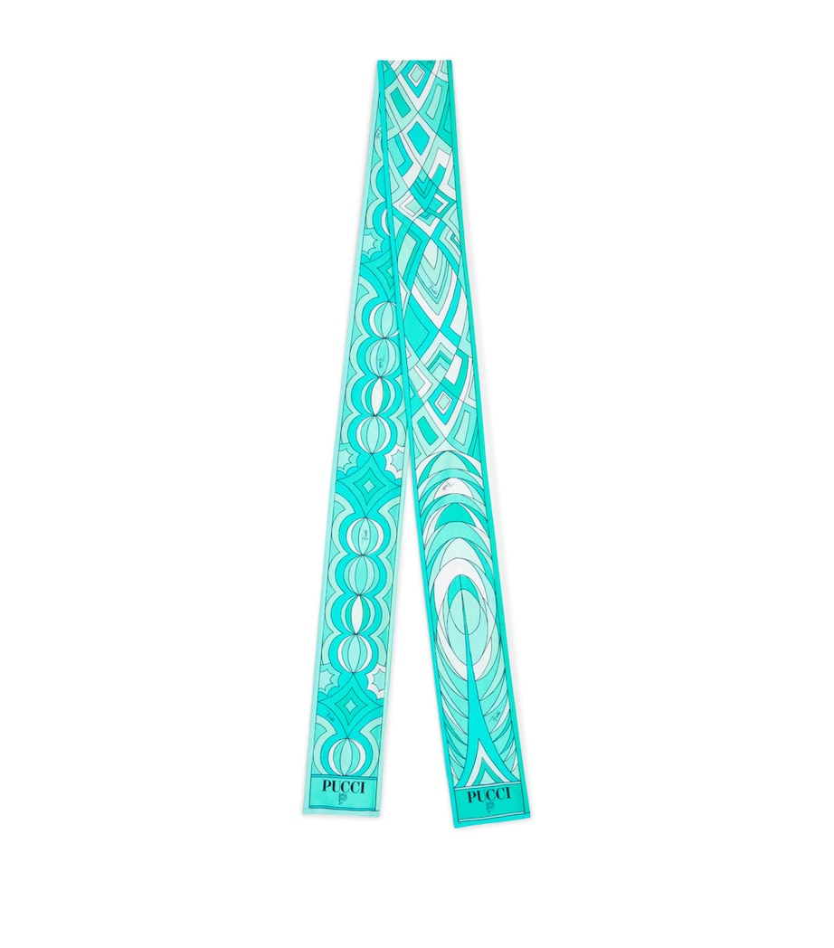 Silk Twill Volute and Collane Print Scarf 2/TURQUOISE Image 1