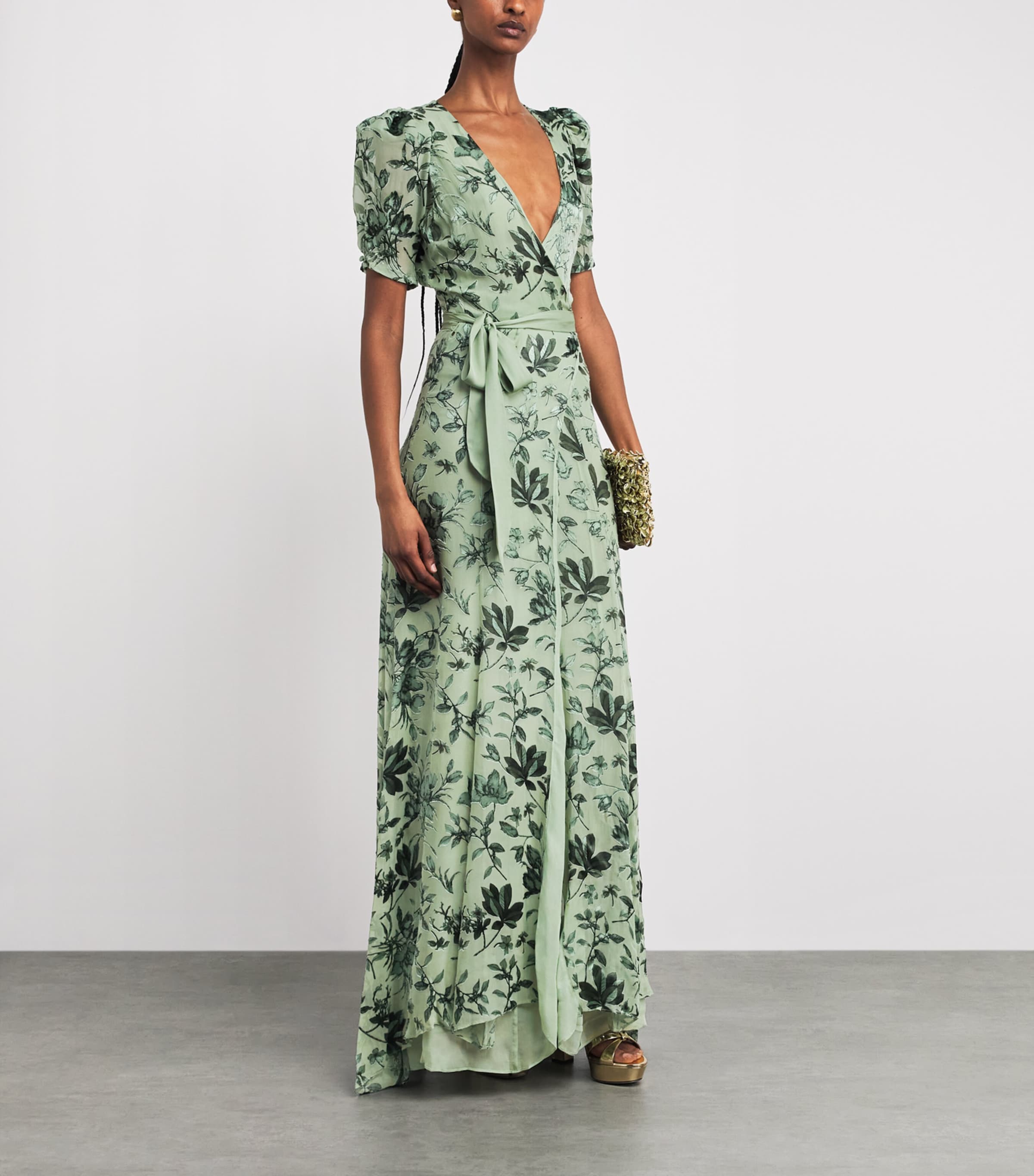 Alice+Olivia Womens Tiana Maxi Dress Grdn Sage Image 2