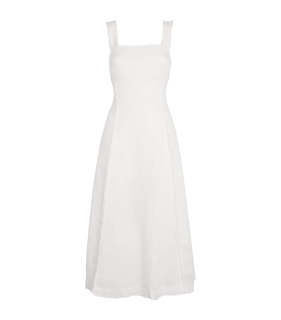 Linen Pampelonne Midi Dress WHT-WHT Image 1