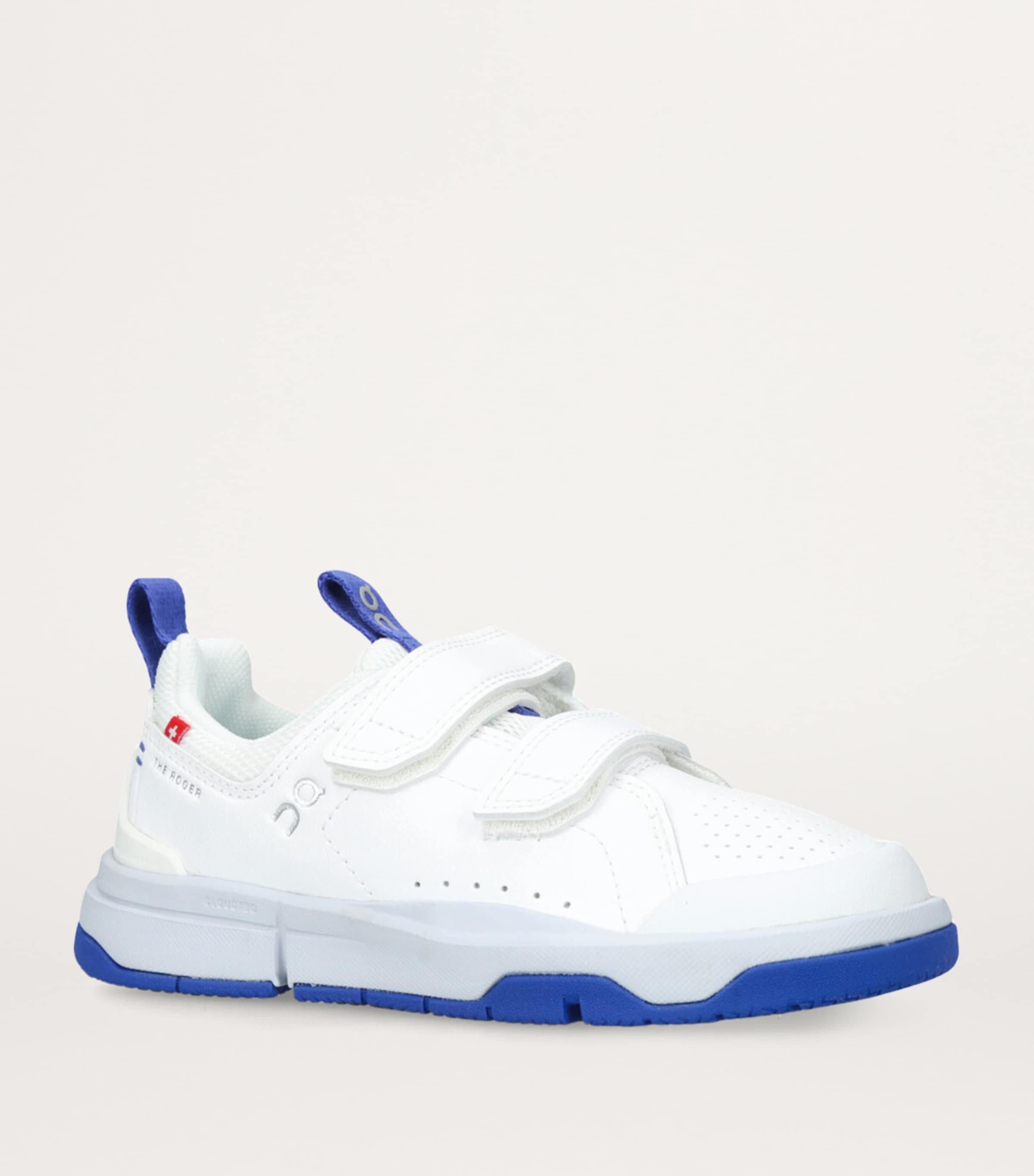 THE ROGER Velcro Trainers WHITE/NAVY Image 3