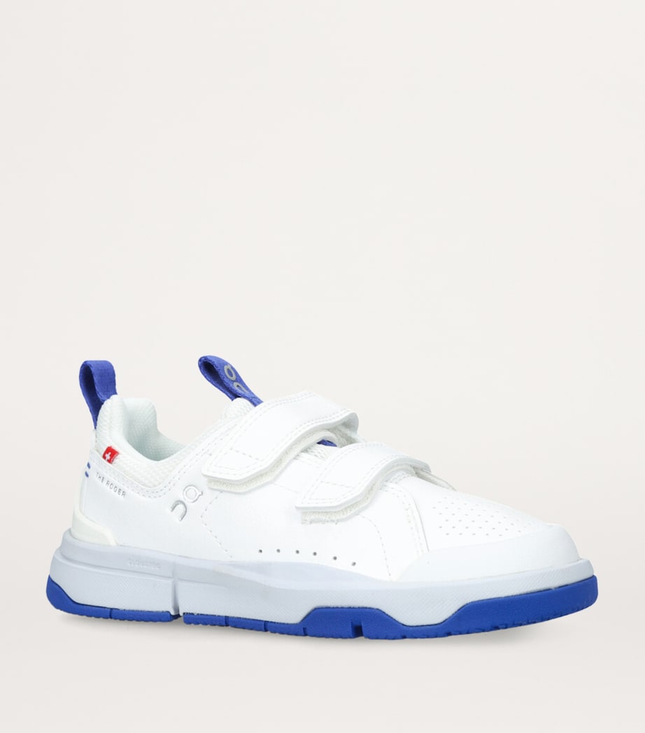 THE ROGER Velcro Trainers WHITE/NAVY Image 3