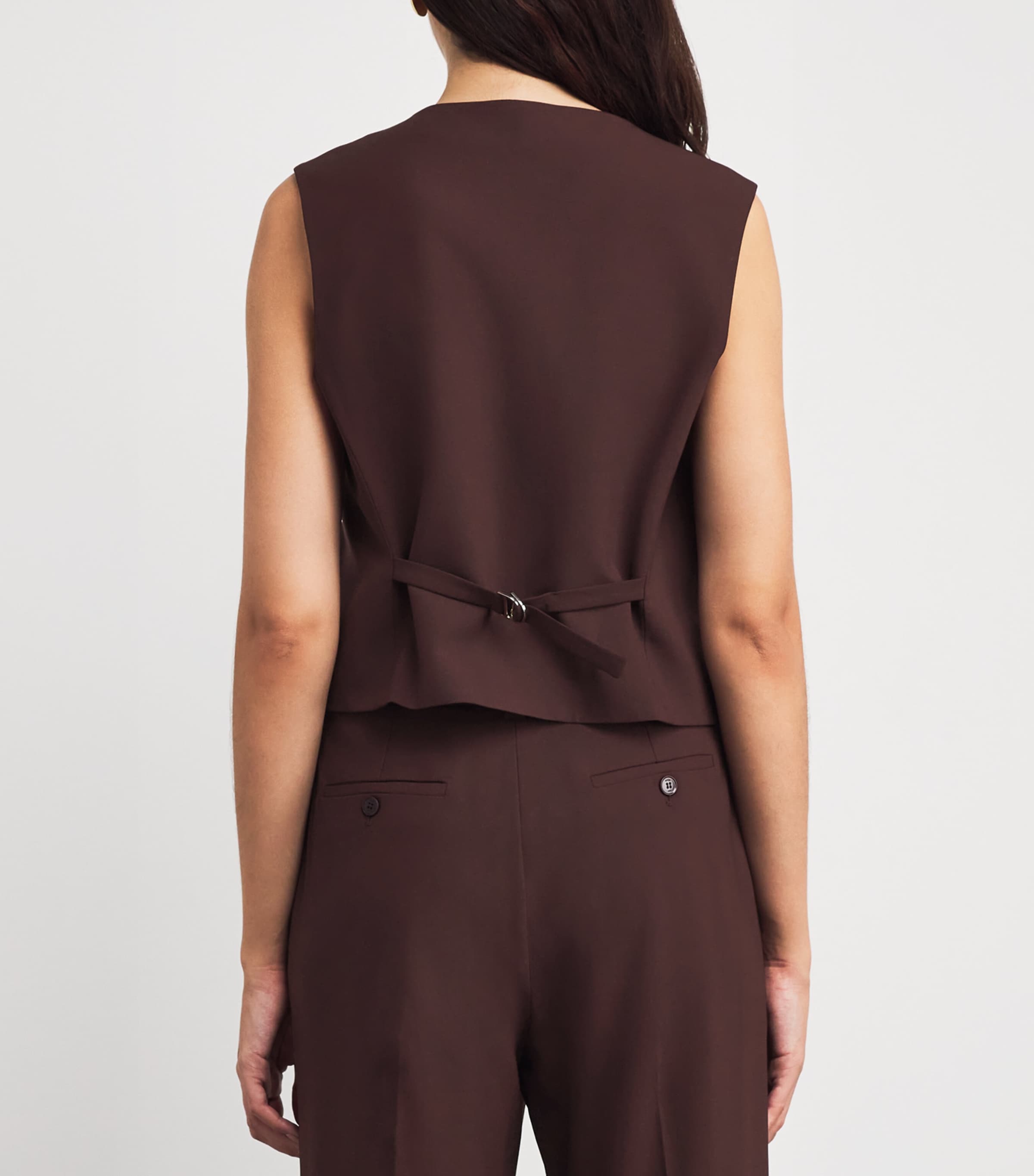 Wool-Blend Waistcoat BURGUNDY Image 4