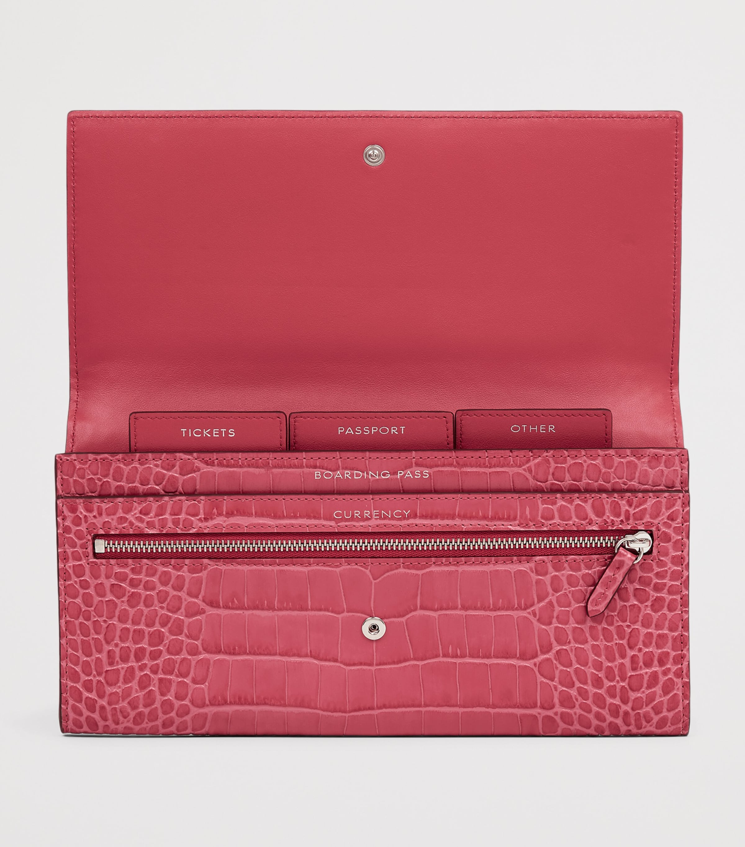 Leather Mara Marshall Travel Wallet RASPBERRY Image 2