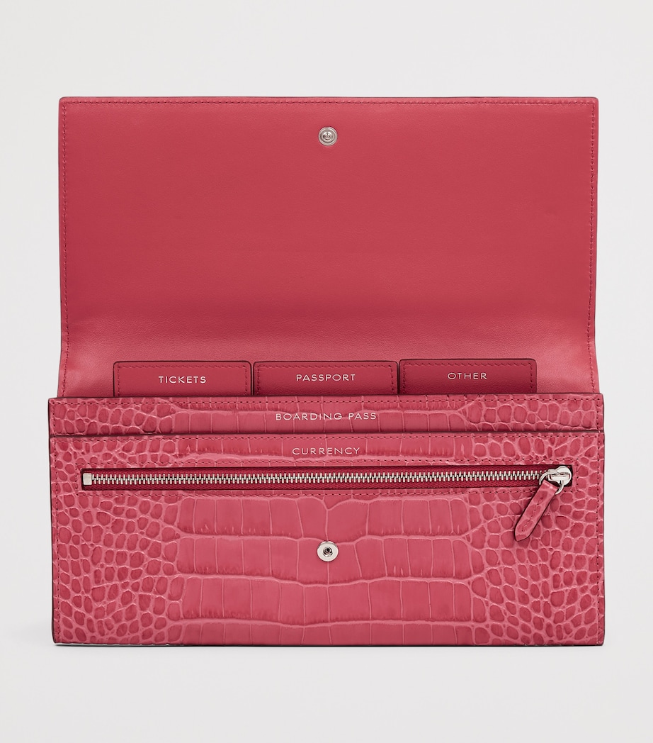 Leather Mara Marshall Travel Wallet RASPBERRY Image 2