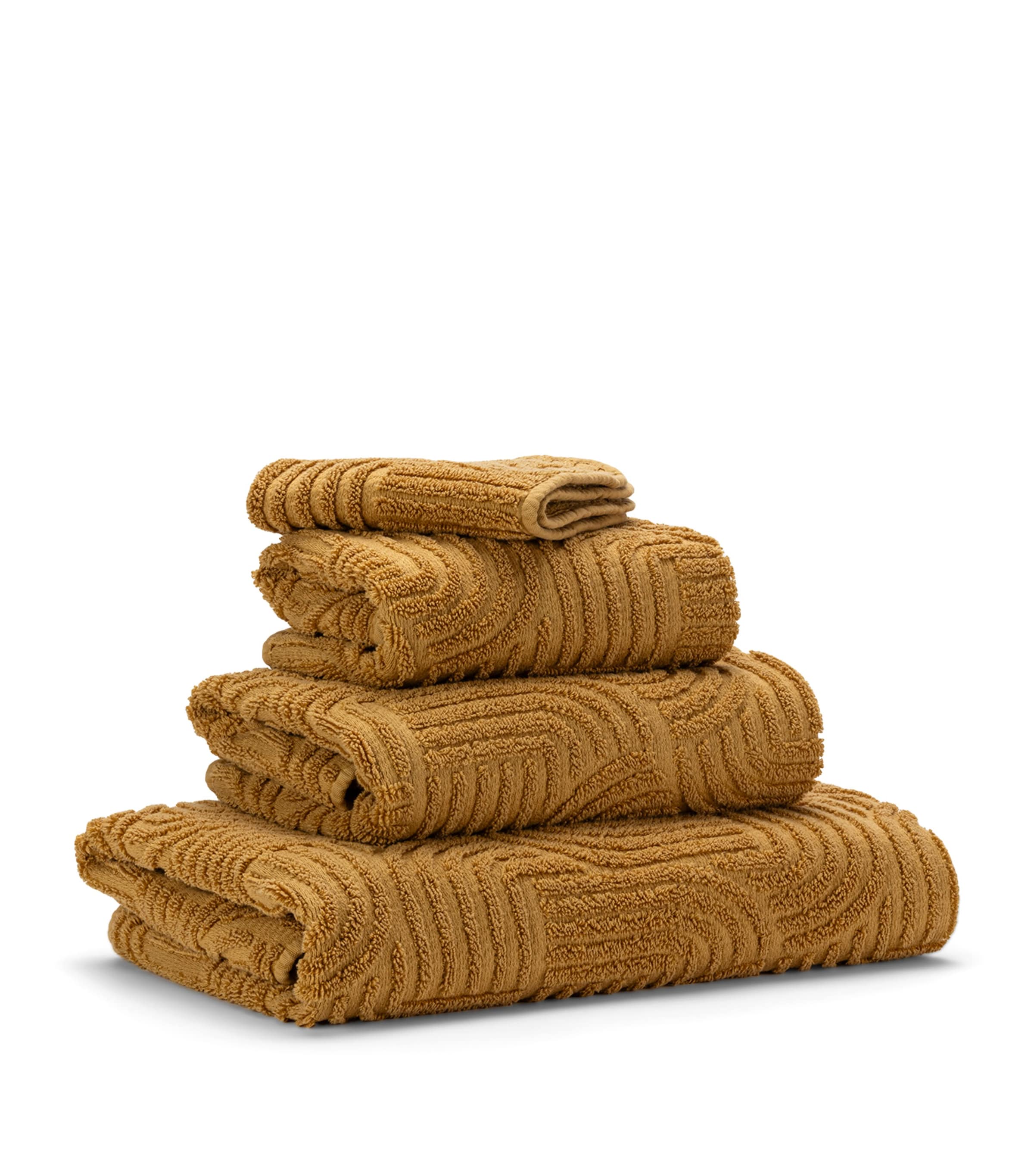 Abyss & Habidecor Egyptian Cotton Olly Hand Towel (55cm x 100cm) Gold Image 2