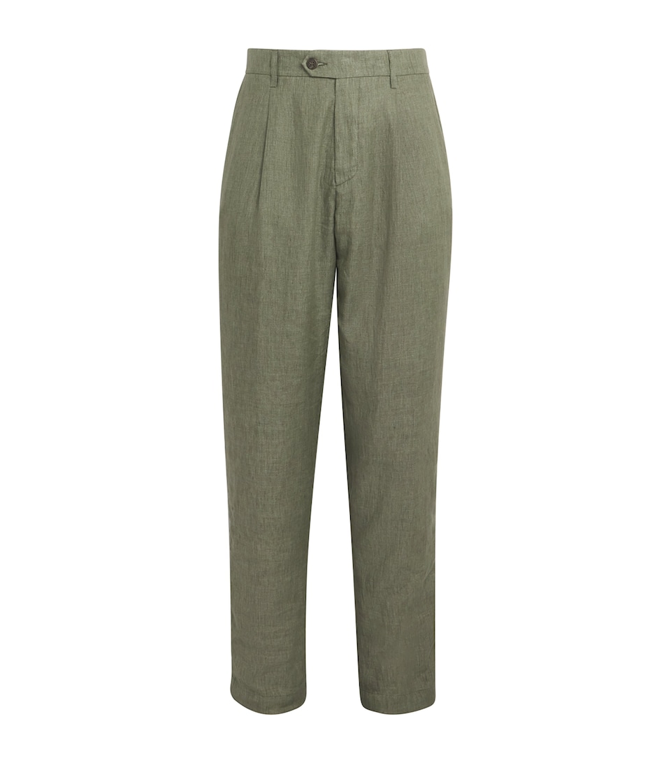 x Harrods Linen Tailored Trousers