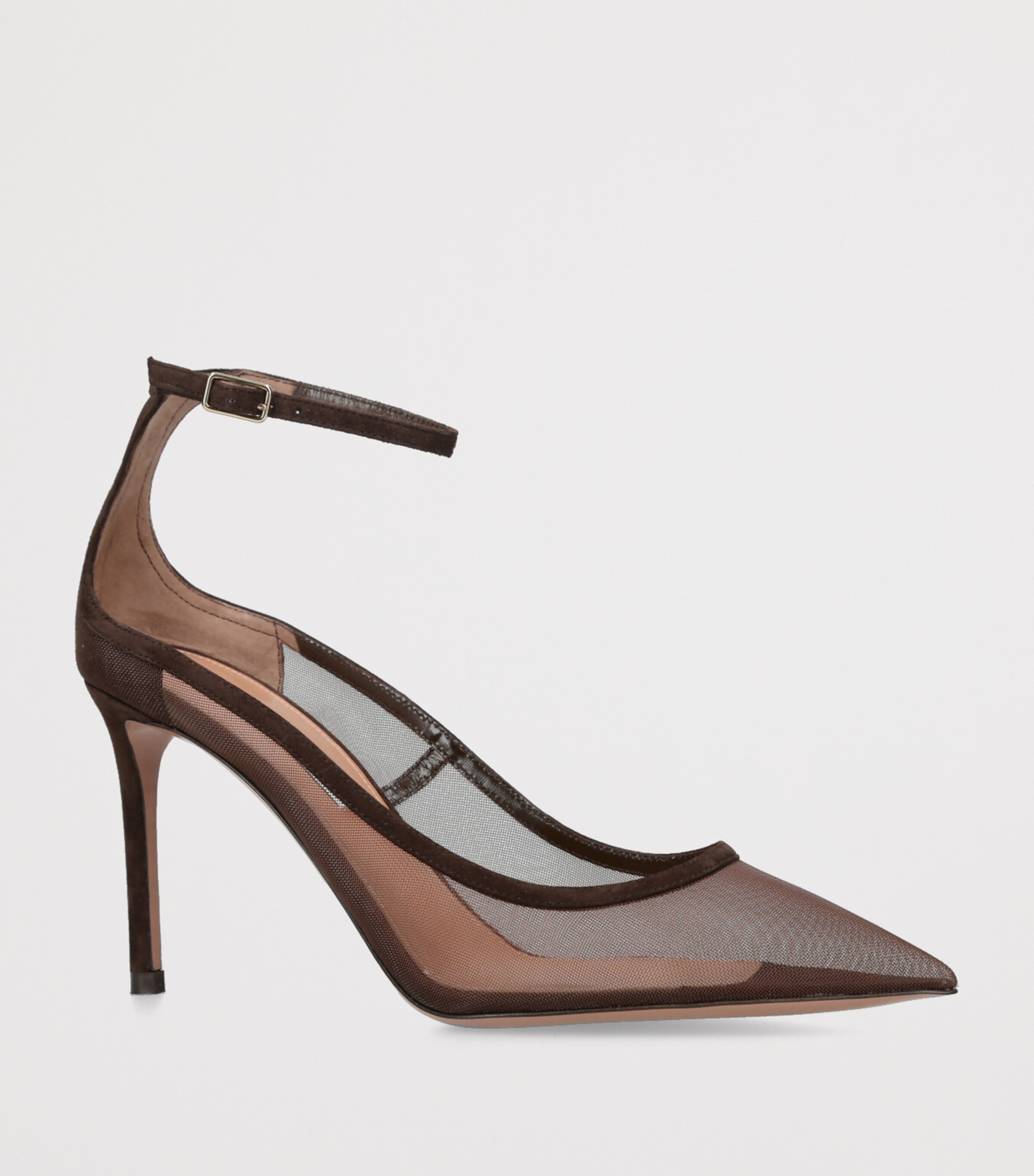 Aquazzura Mesh Love Affair Pumps 80 Brown Image 4