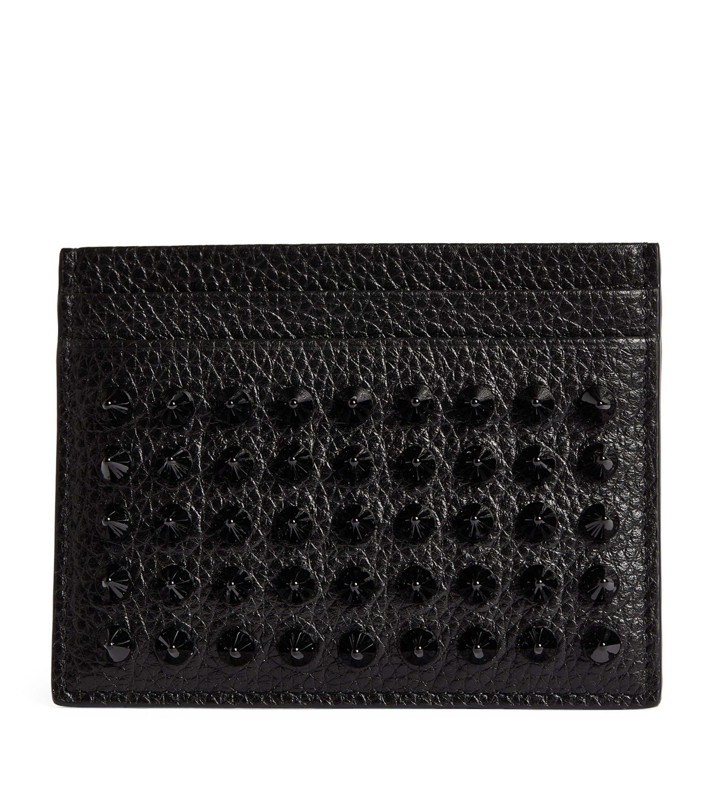 Christian Louboutin Kios Leather Card Holder In Black