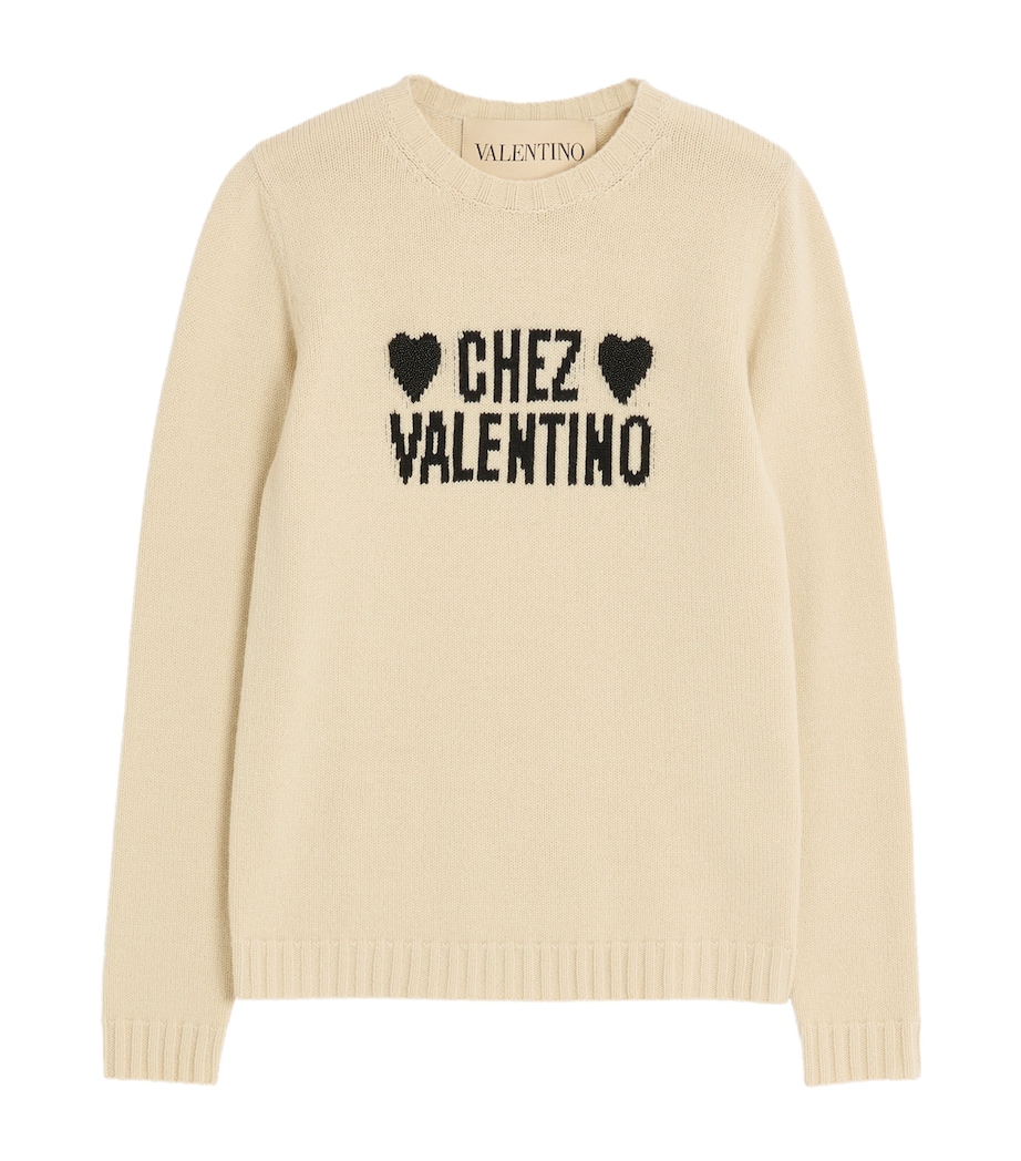 Virgin Wool Chez Valentino Sweater R8E Image 1