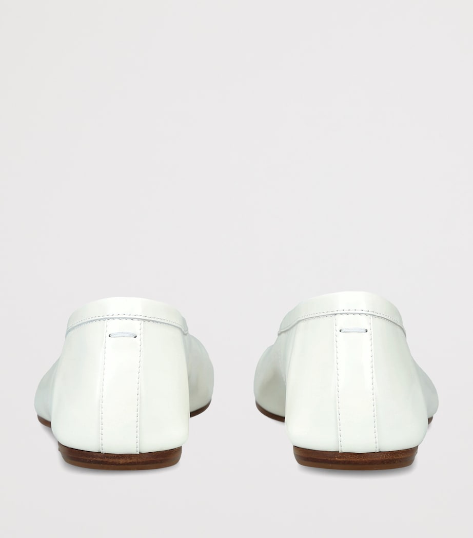 Maison Margiela Leather Tabi Ballet Flats White Image 2