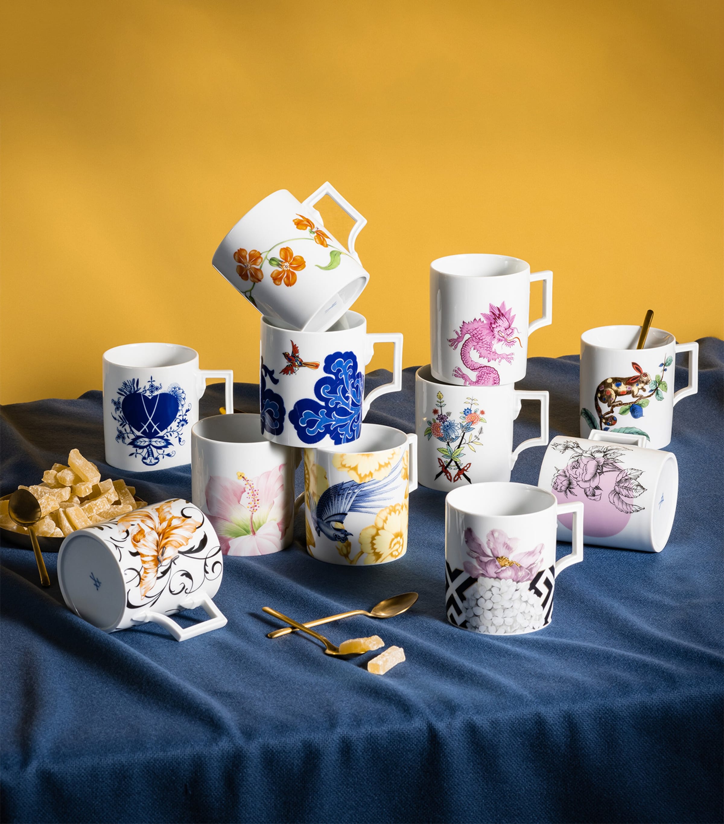 Meissen Porcelain Indian Bird Mug Image 2