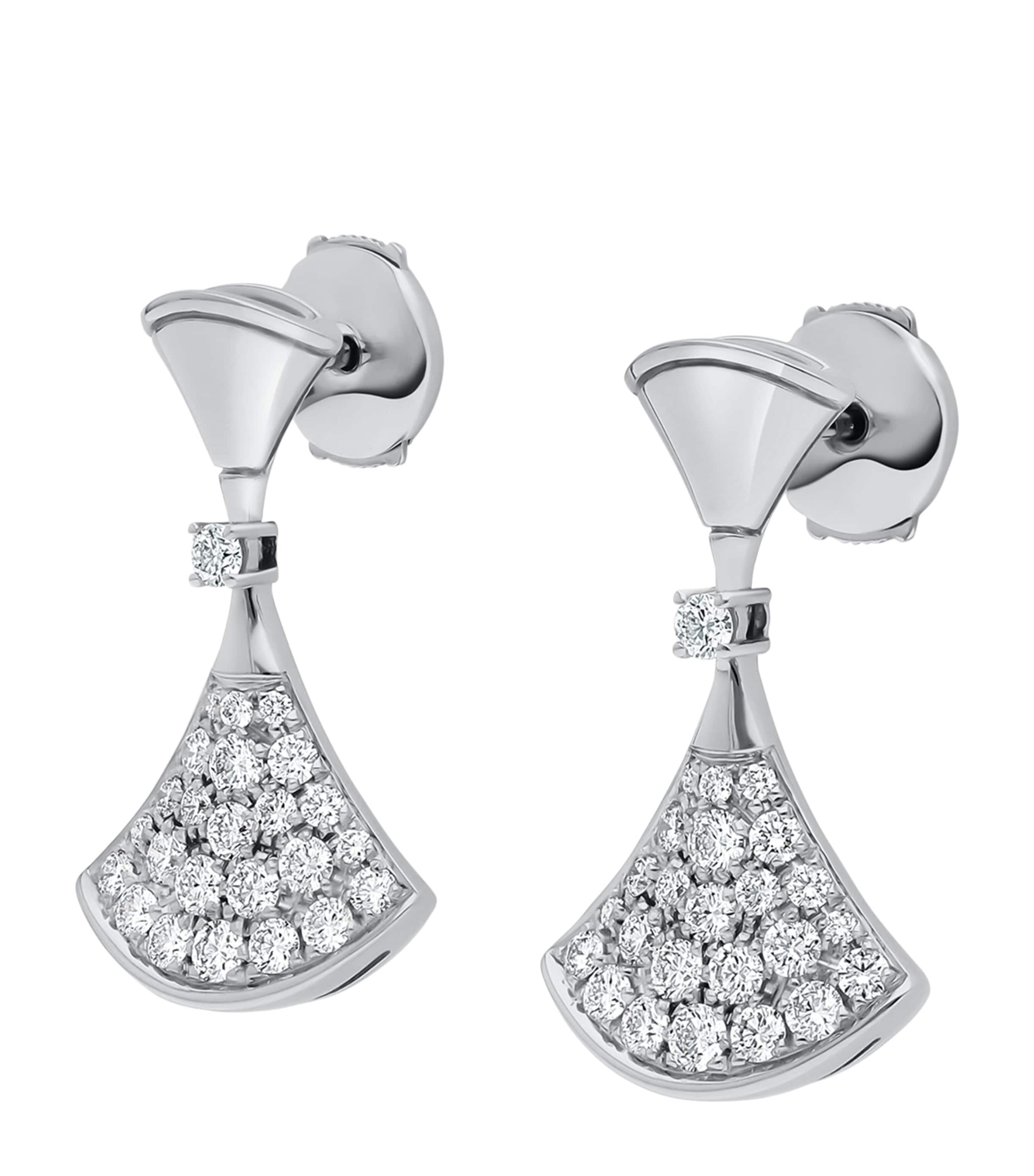 White Gold and Diamond Divas' Dream Earrings WHITE GOLD Image 2