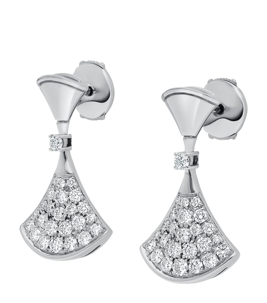 White Gold and Diamond Divas' Dream Earrings WHITE GOLD Image 2