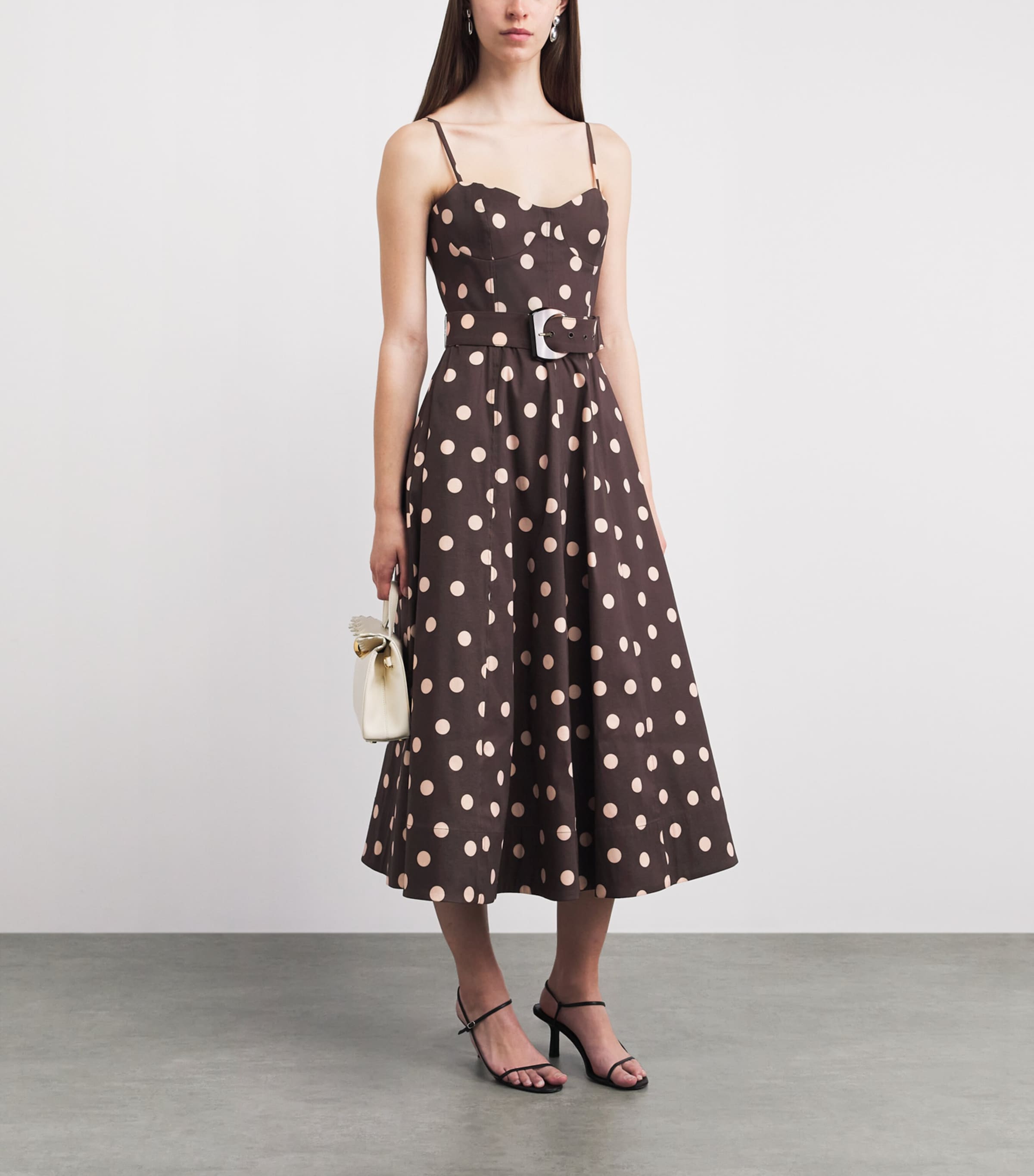 Rebecca Vallance Womens Polka Dot Vivianne Midi Dress Polka Dot Image 2