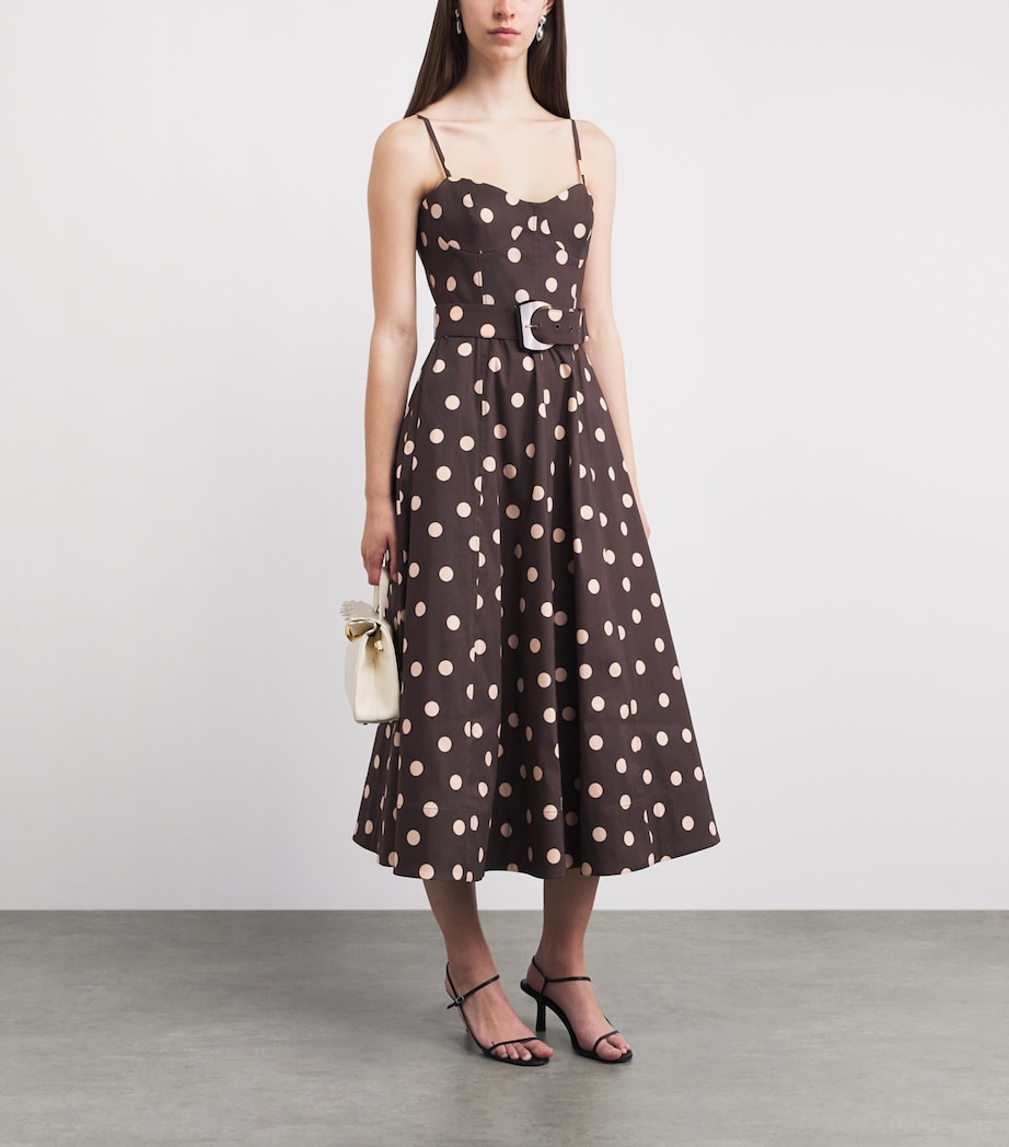 Rebecca Vallance Womens Polka Dot Vivianne Midi Dress Polka Dot Image 2