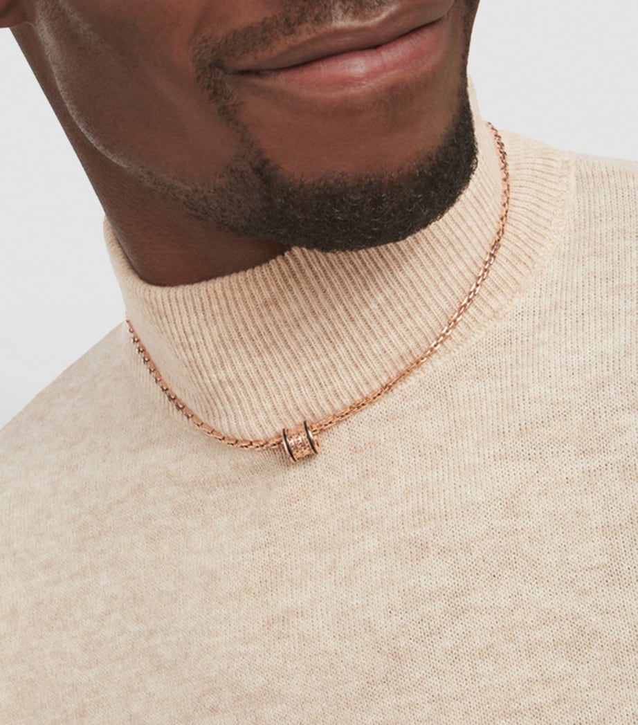 Rose Gold and Ceramic B.zero1 Pendant Necklace PINK GOLD Image 6