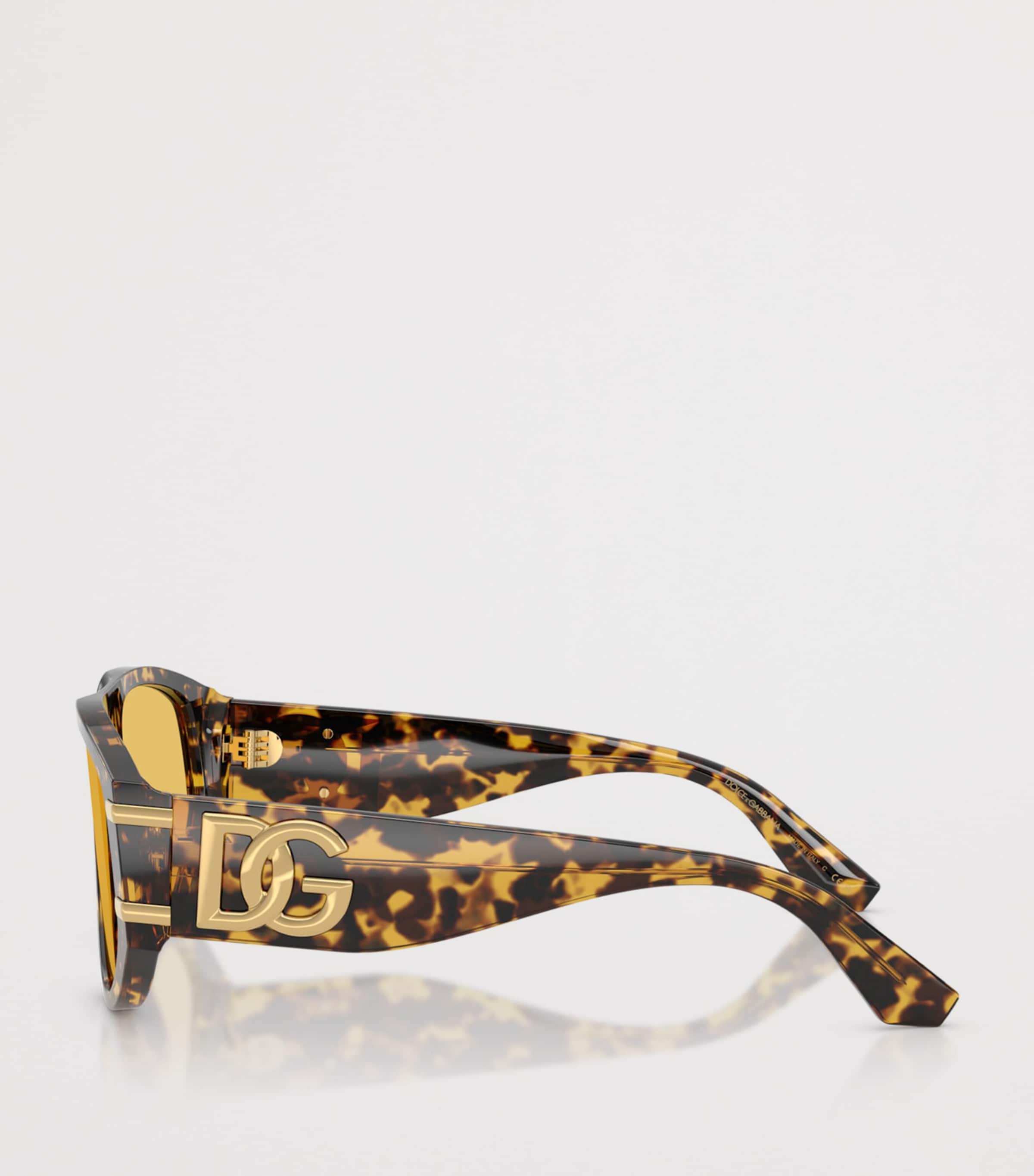 Dolce&Gabbana Tortoiseshell Oversized Pilot Sunglasses Image 3