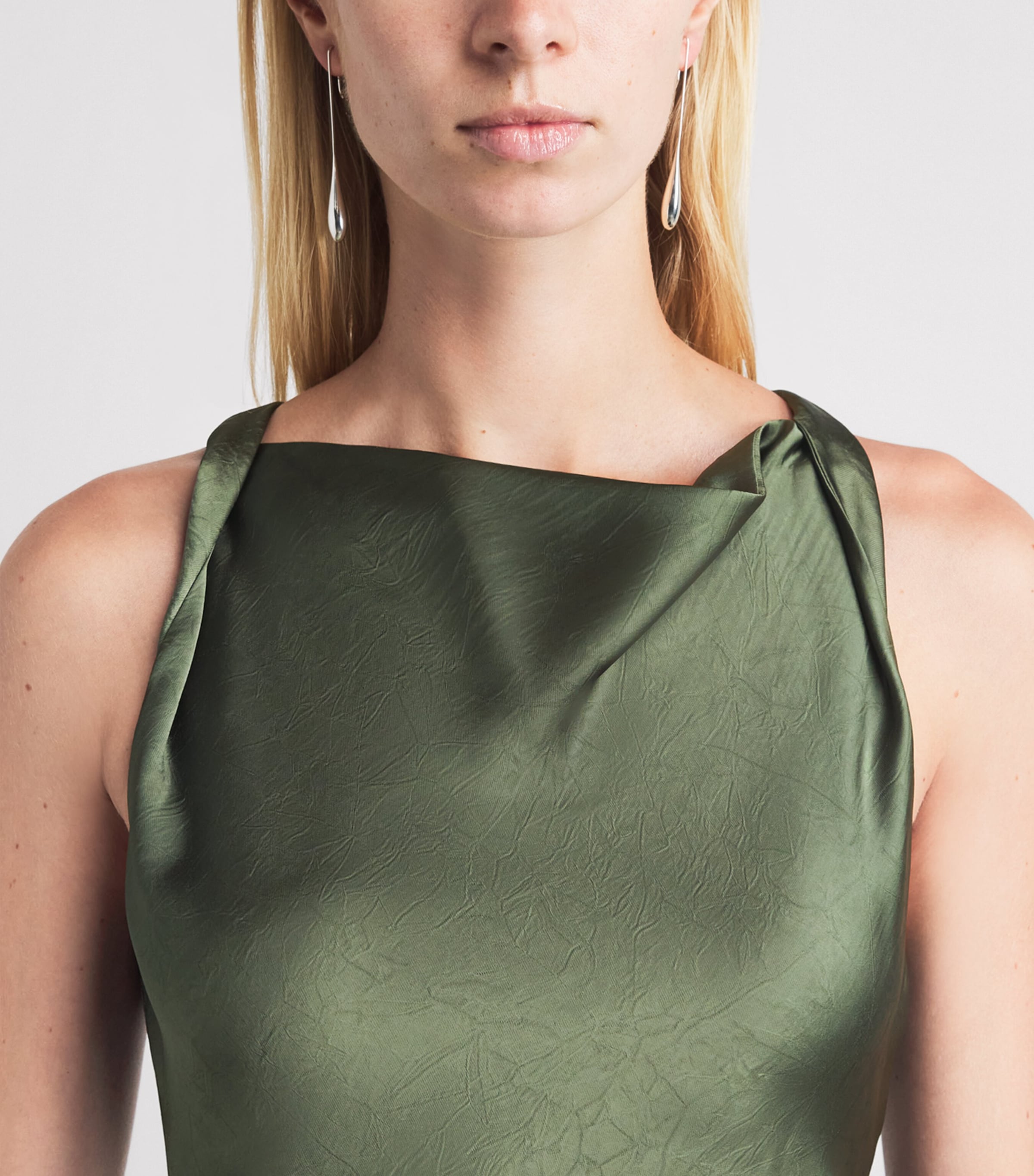 Vince Womens Cowl-Neck Maxi Dress Pine Grove Image 3