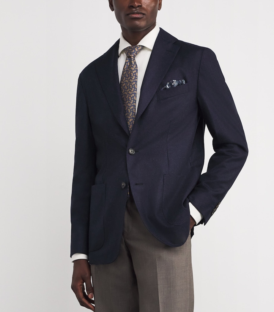 Silk Paisley Tie DARK BLUE Image 2