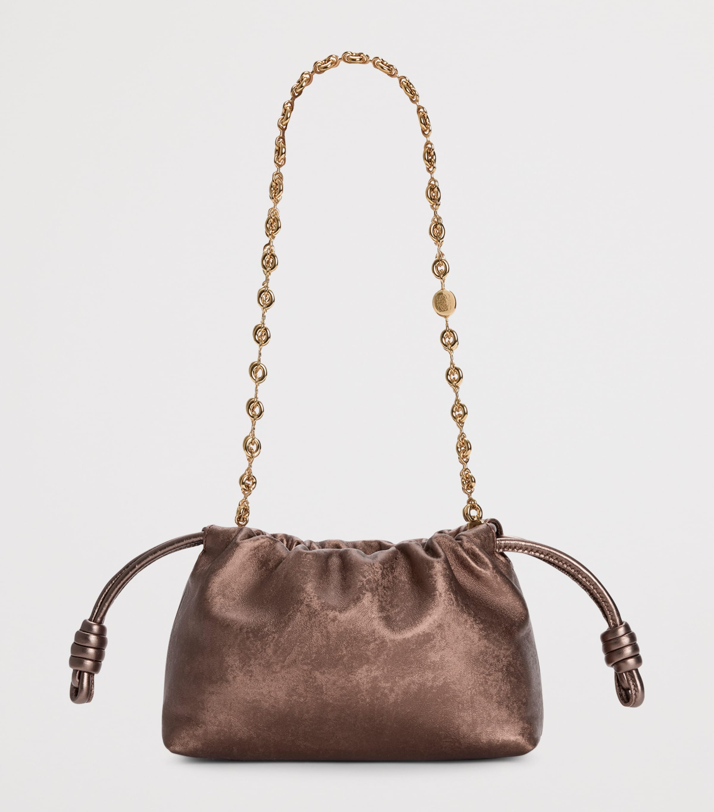 Mini Moiré Print Flamenco Purse BRONZE Image 4